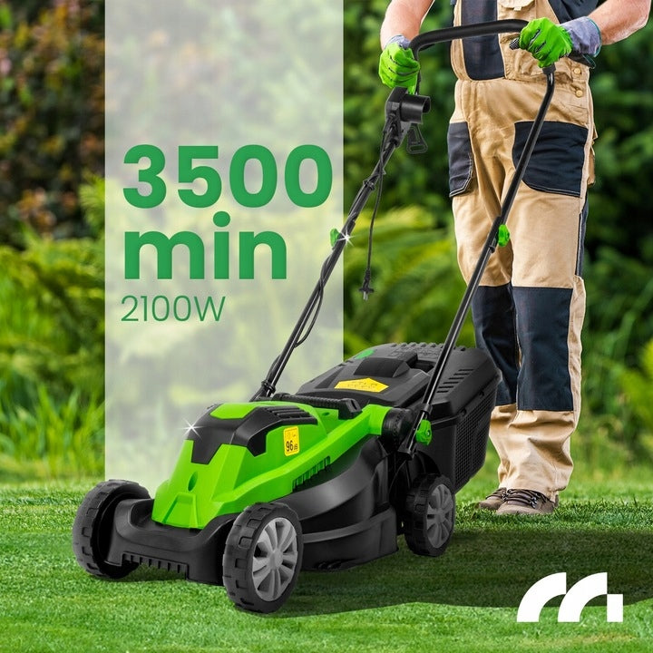 ELECTRIC MOWER LIGHT STRONG FOR GRASS LARGE BASKET 30L 2100W MALTEC Packaging status original