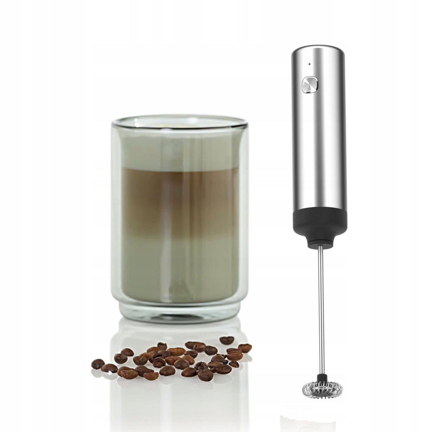 ELECTRIC Milk Foamer AdHoc Moro USB Rechargeable Silver Manufacturer code AH-MS31