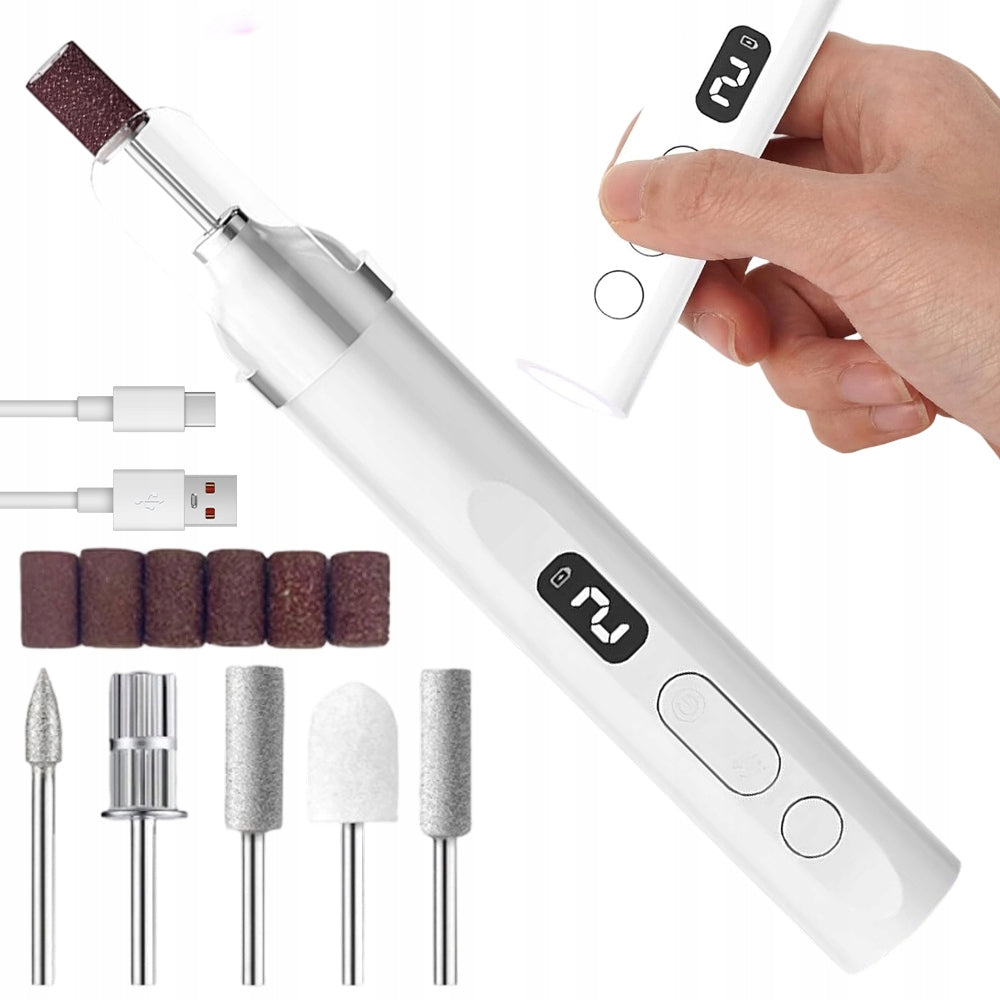 ELECTRIC NAIL FILE NAIL MILLING MACHINE MANICURE PEDICURE USB