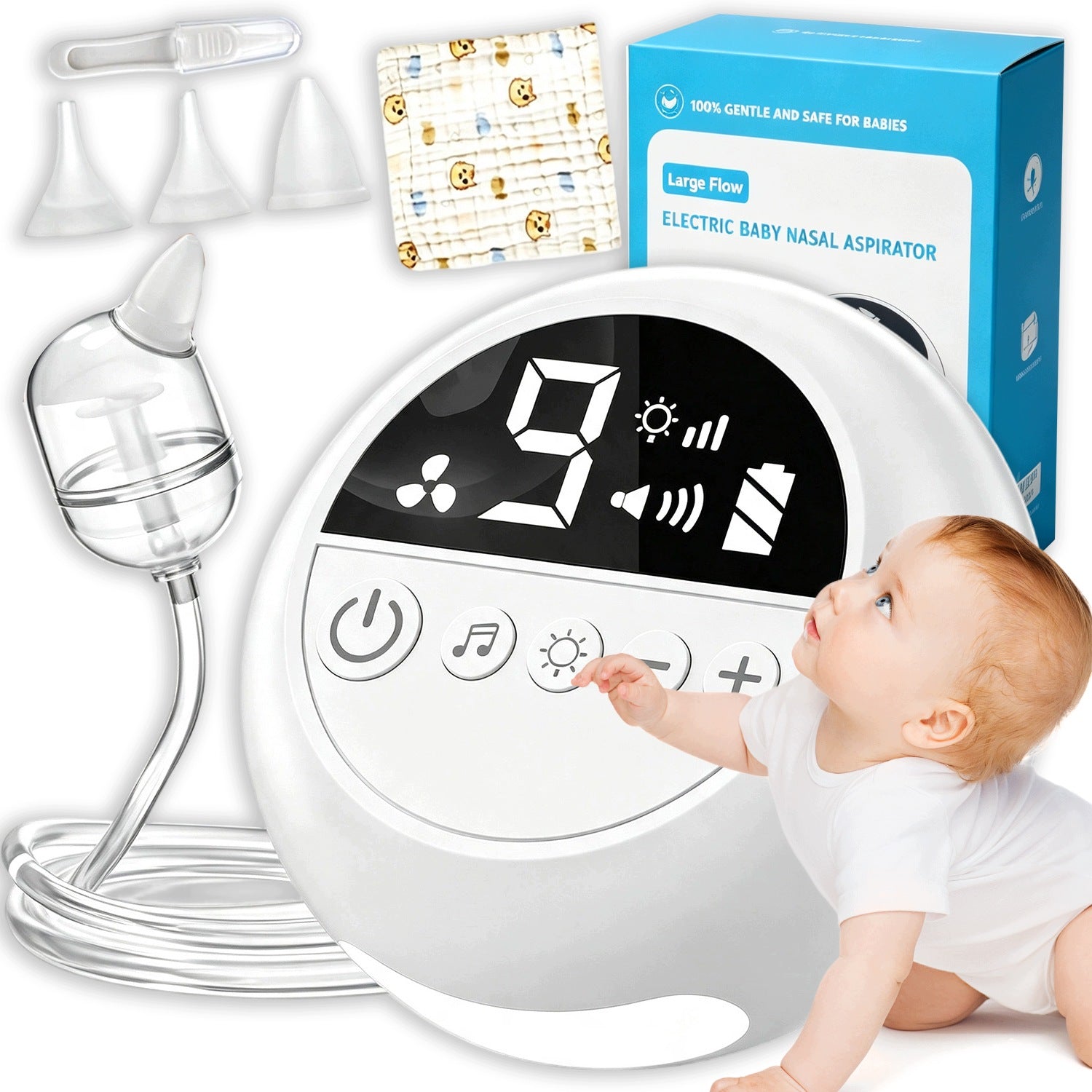 ELECTRIC NASAL ASPIRATOR FOR CHILDREN KATAREK EXTRACTOR 9 GEARS 65KPA