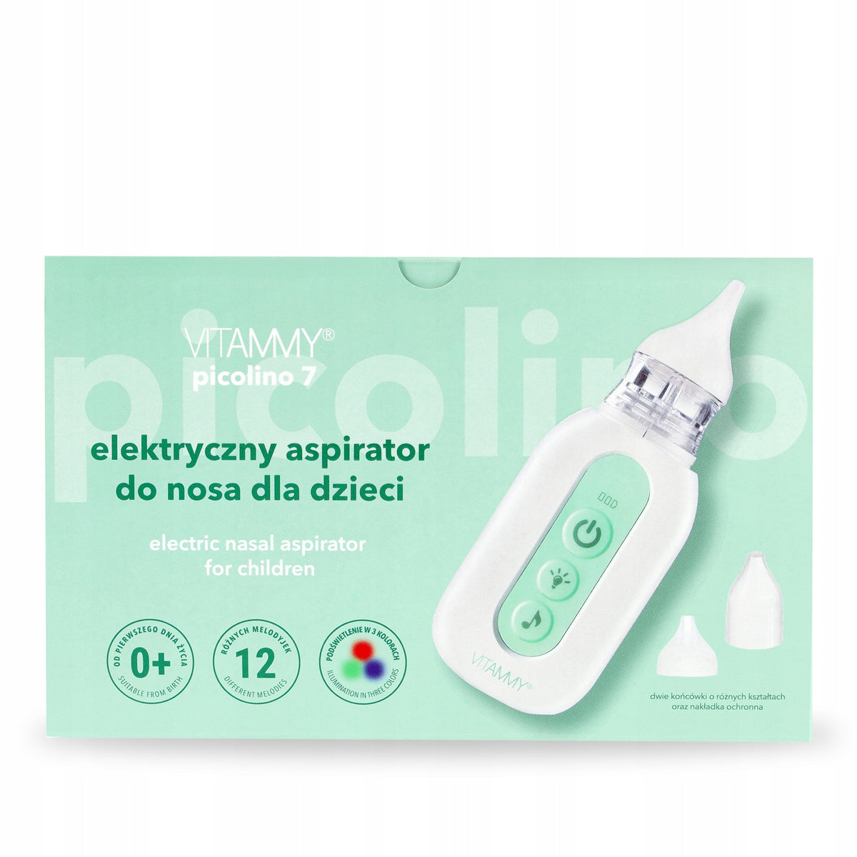 ELECTRIC NASAL ASPIRATOR FOR RUNNY NOSE VITAMMY PICOLINO Packaging status original