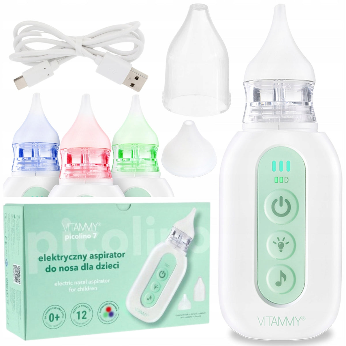 ELECTRIC NASAL ASPIRATOR FOR RUNNY NOSE VITAMMY PICOLINO