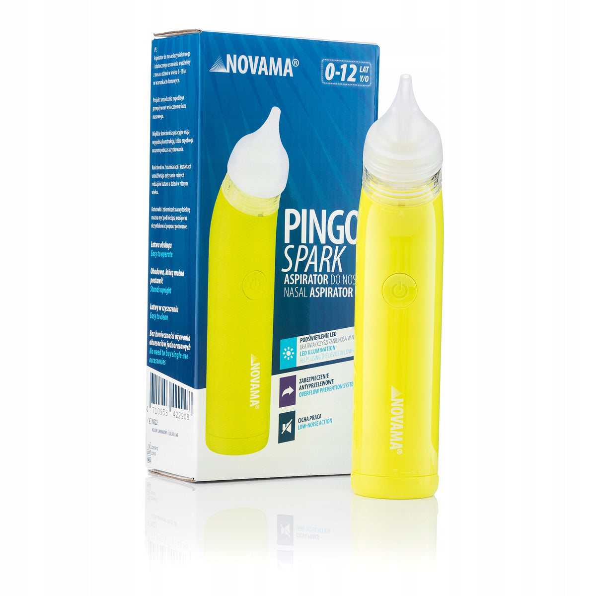 ELECTRIC NASAL ASPIRATOR WITH NOVAMA LIME LIGHTING Packaging status original