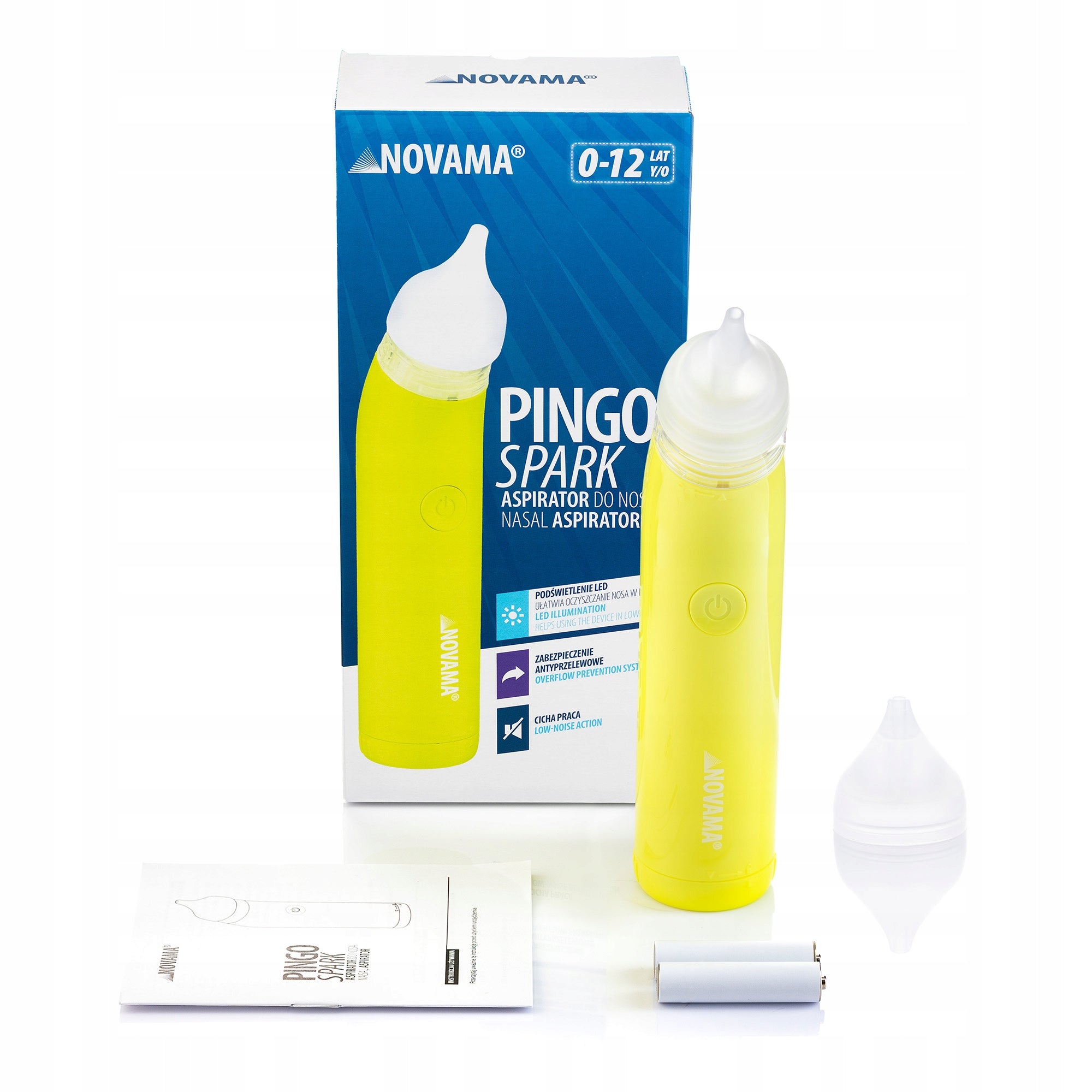 ELECTRIC NASAL ASPIRATOR WITH NOVAMA LIME LIGHTING