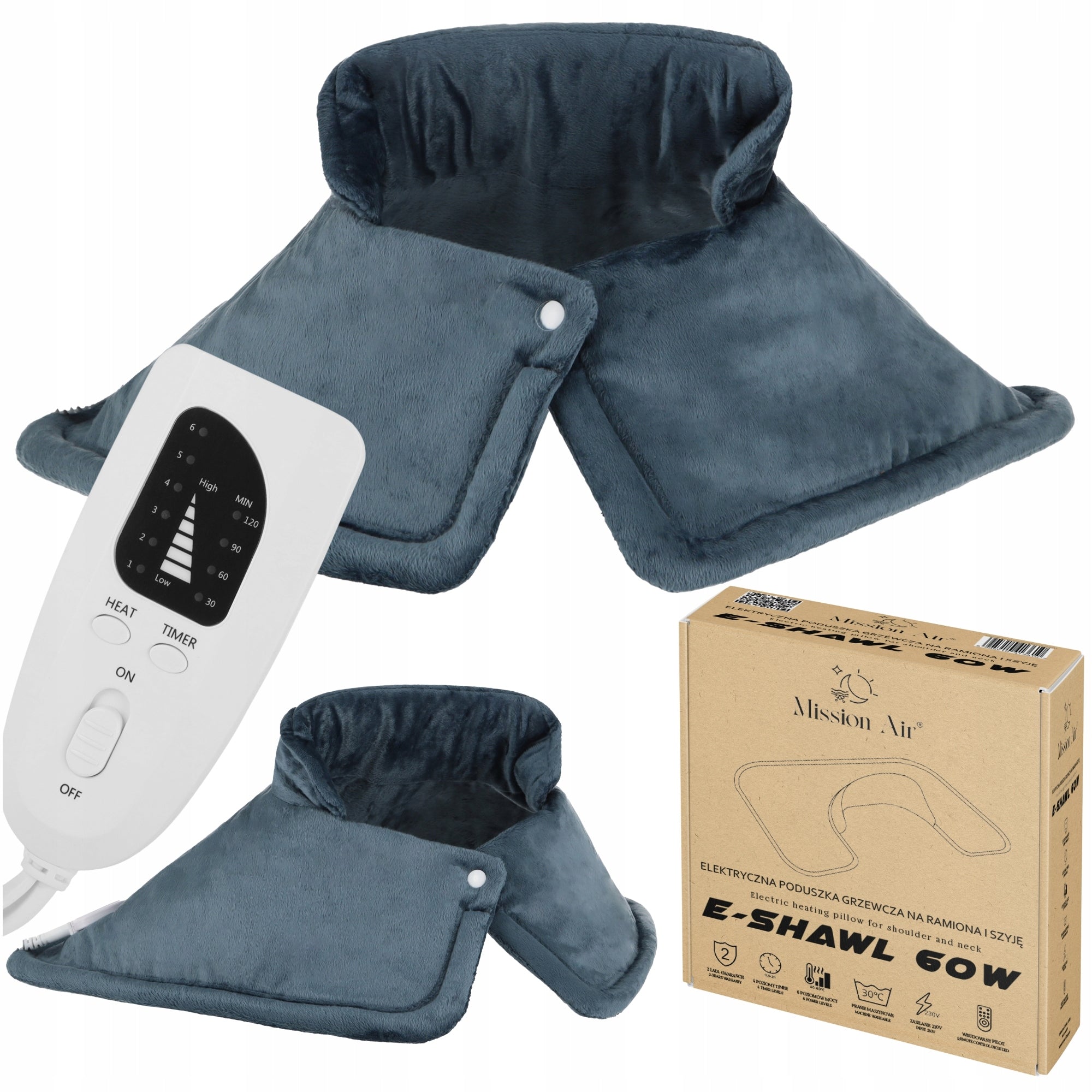 ELECTRIC NECK HEATING PAD NECK ARMS HEATER COLLAR 60W