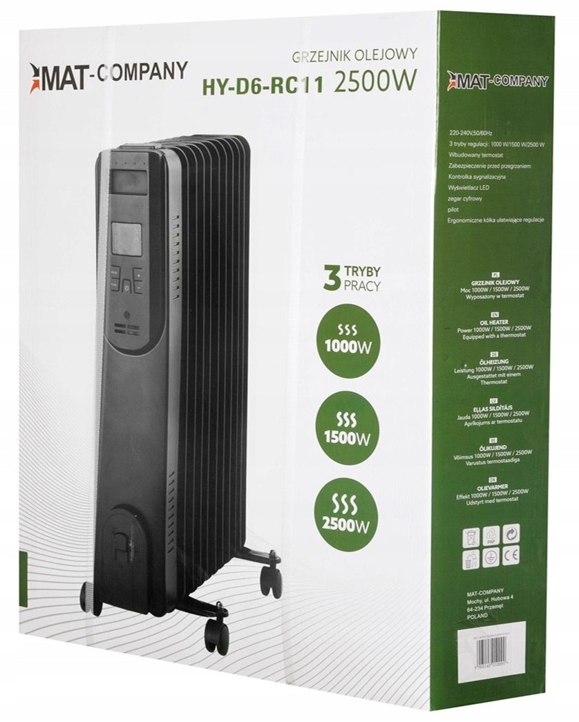 ELECTRIC OIL HEATER 11 RIBS 2500 EFFICIENT EAN (GTIN) 5905143010099