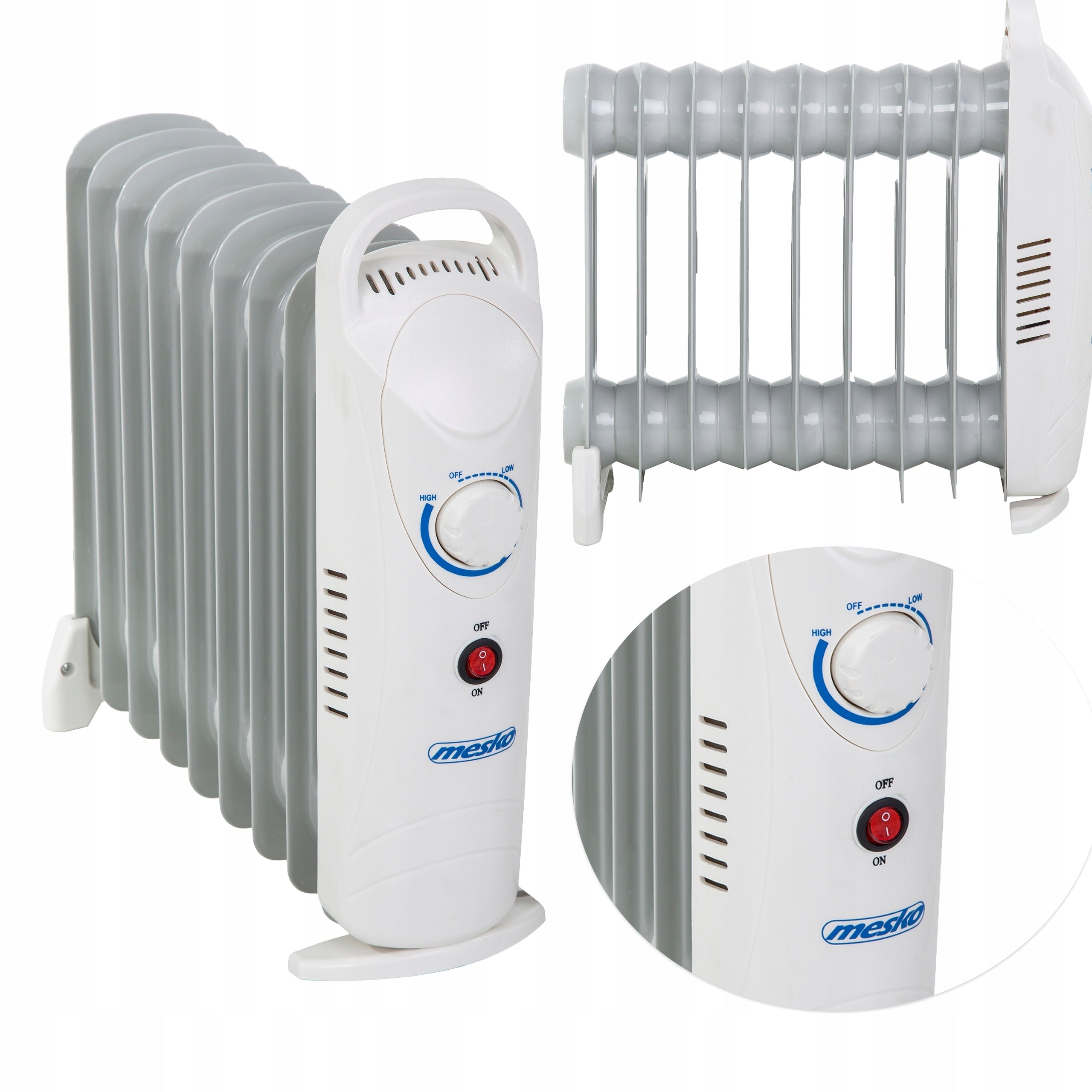 ELECTRIC OIL HEATER 800W OILER 9 RIBS TEMPERATURE CONTROL °C MESKO