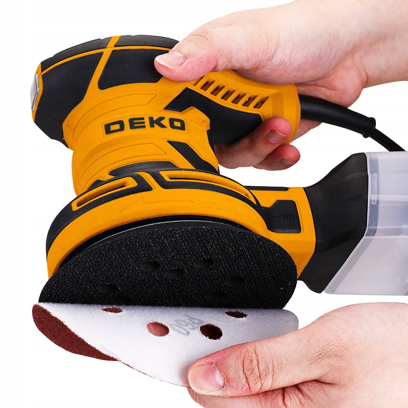 ELECTRIC OSCILLATING ECCENTRIC GRINDER WITH ADJUSTABLE ABRASIVE DISCS Disc diameter 125 mm