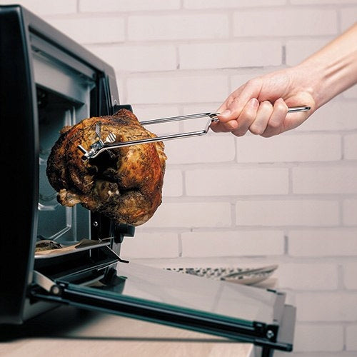 ELECTRIC OVEN GRILL ROTISSERIE 1500W 28L SPIT ROTARY GRATE BLACK Packaging status original