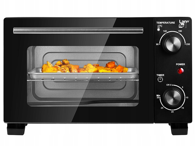 ELECTRIC OVEN MINI 10l TOASTER GRILL 800W THERMOSTAT TRAY + GRATE