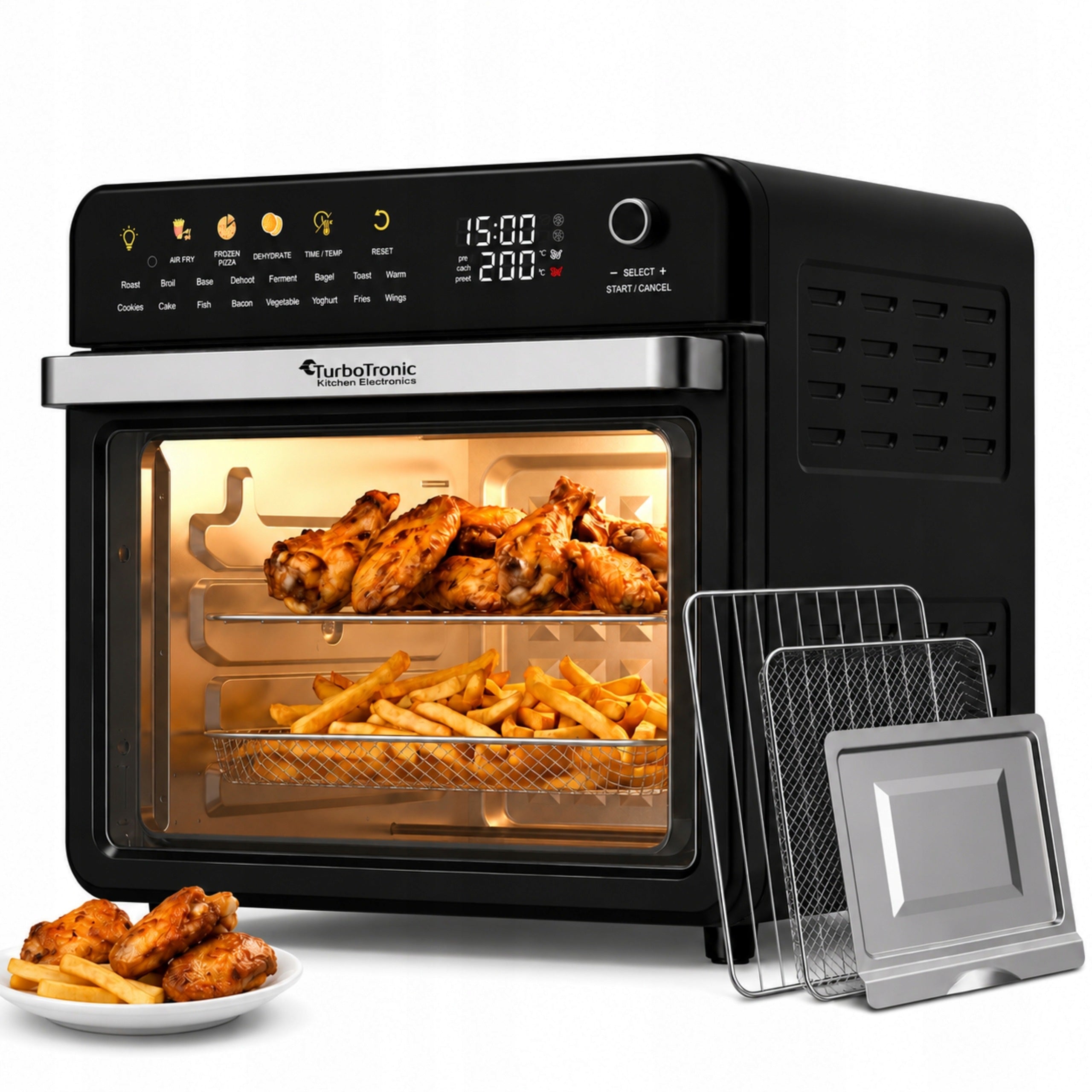 ELECTRIC OVEN WITH AIR FRYER GRILL 40-230°C 34L