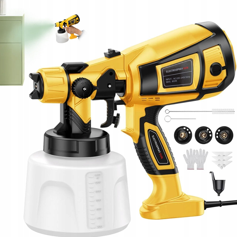ELECTRIC PAINT SPRAY GUN 850W 1400ML EASY CLEANING