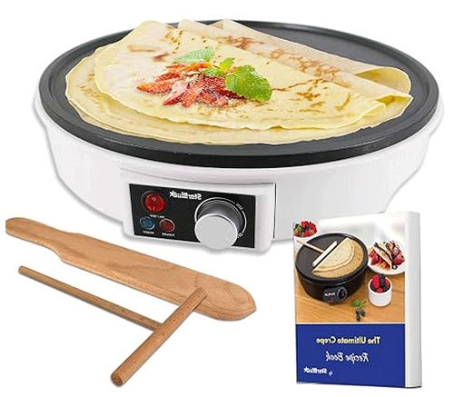 ELECTRIC PANCAKE MAKER 30 5 CM ALUMINUM THERMOSTAT FOR PANCAKES FAMILY