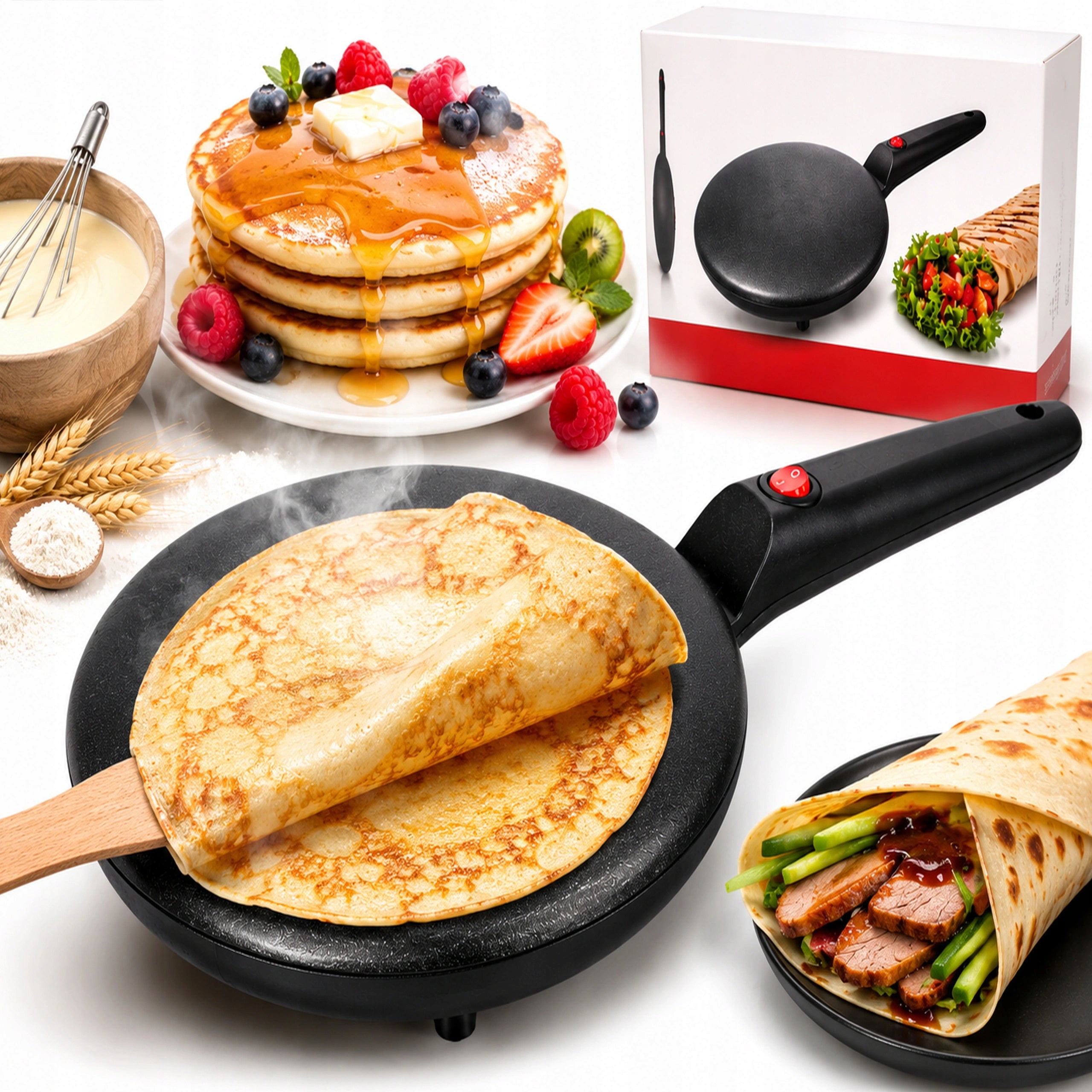 ELECTRIC PANCAKE MAKER FAST PANCAKE PAN WITHOUT THE USE OF FAT