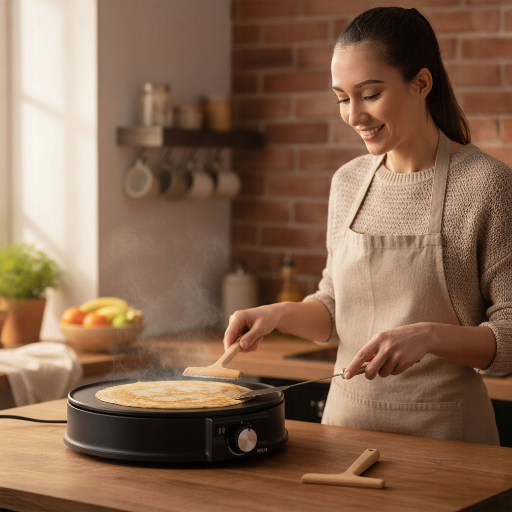 ELECTRIC PANCAKE MAKER PANCAKE PAN NONSTICK 1200W Packaging status original