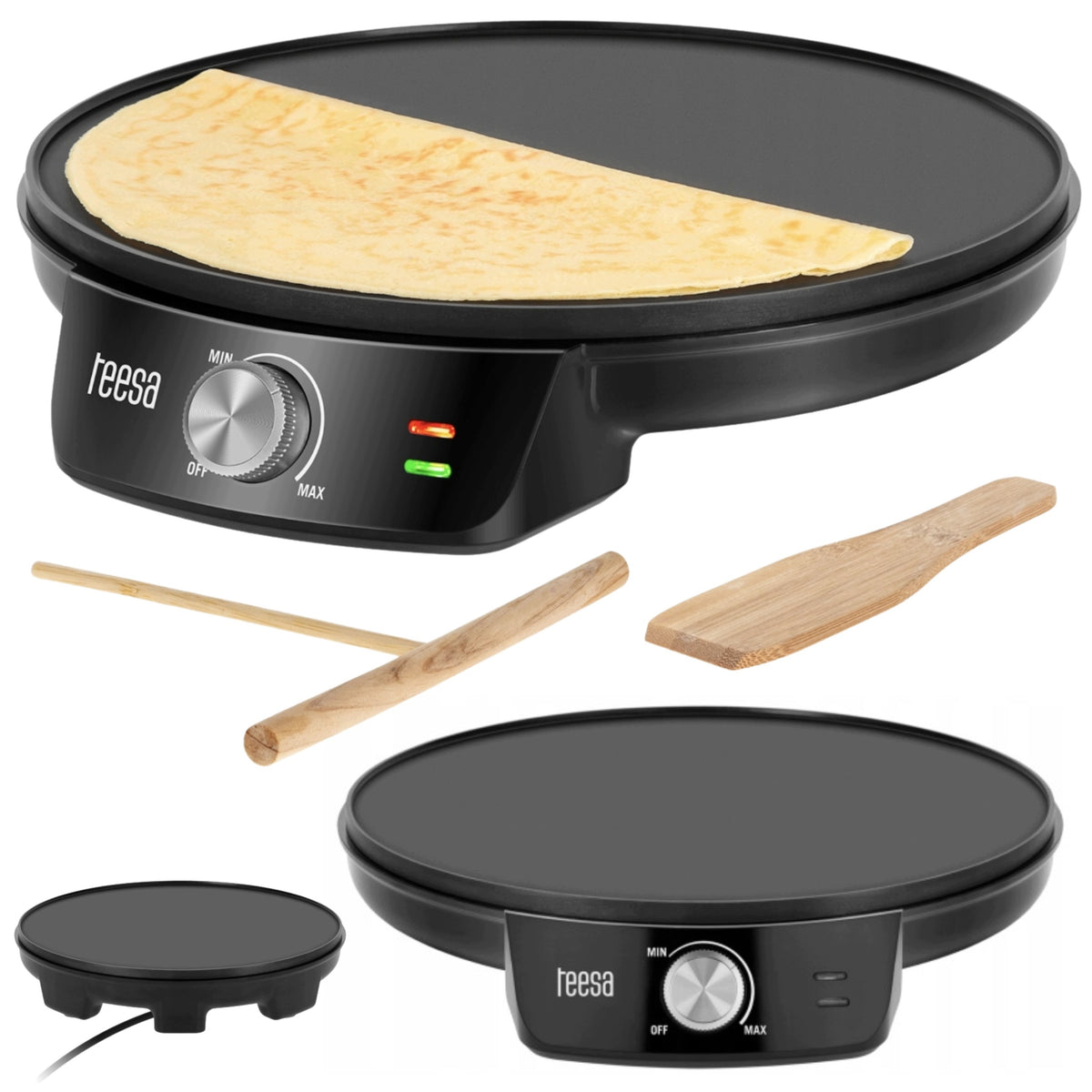 ELECTRIC PANCAKE MAKER TEESA 30 CM 1200W TEMPERATURE CONTROL