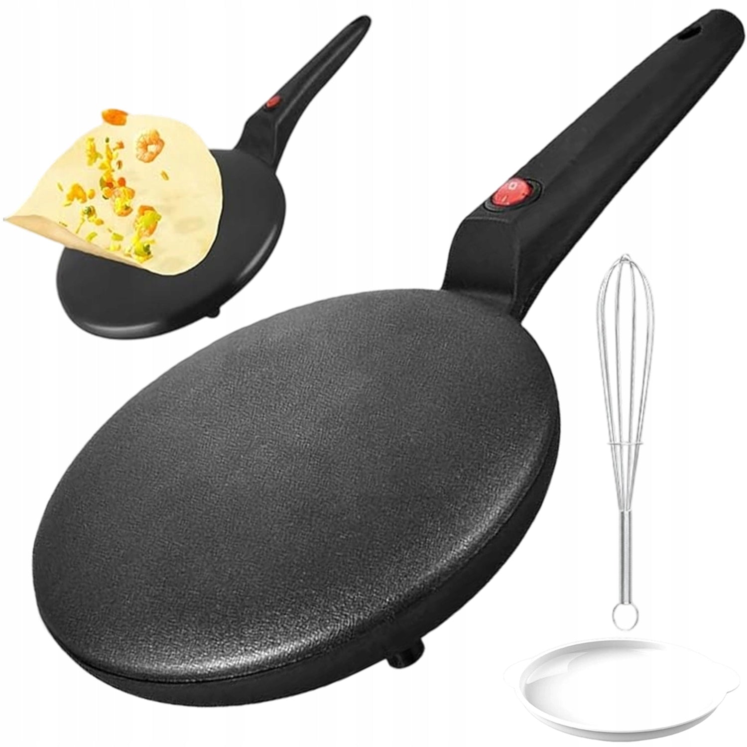 ELECTRIC PANCAKE PAN 600W COATING NON-STICK HANDLE