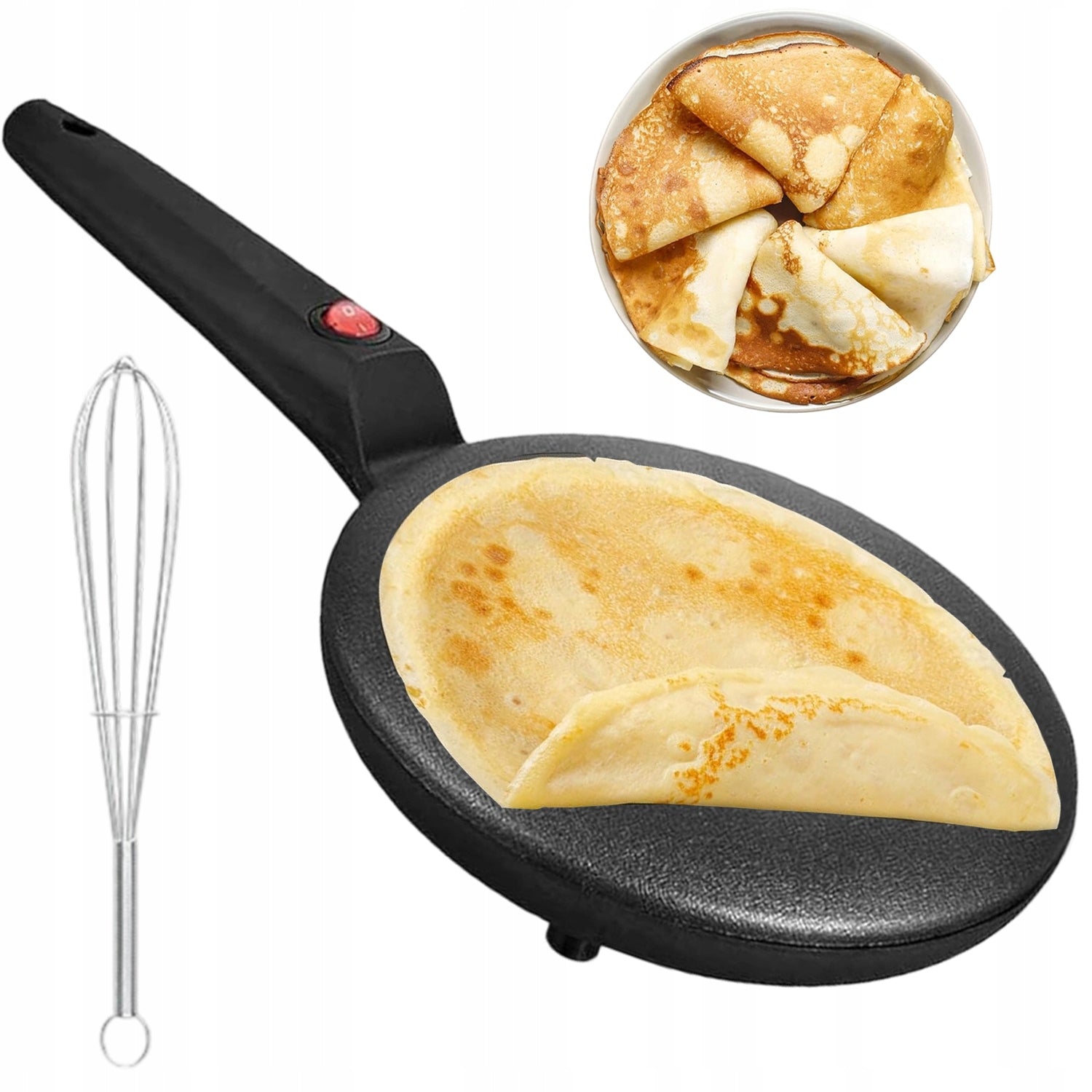 ELECTRIC PANCAKE PAN WITH ANTI-SMOKING PANCAKE COVER