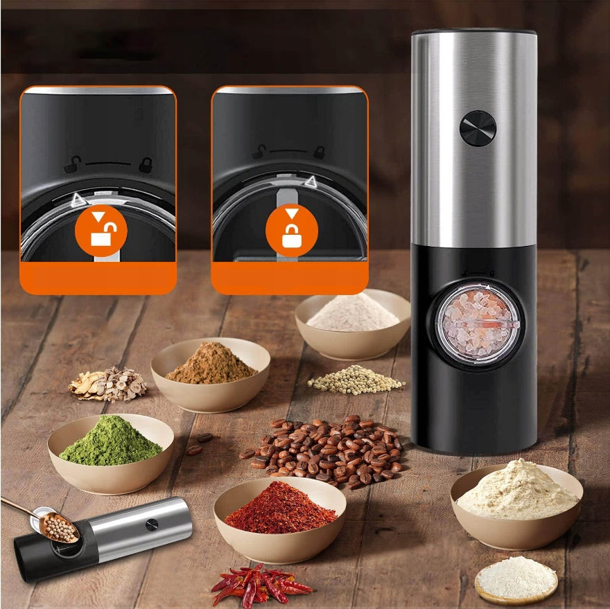 ELECTRIC PEPPER AND SALT GRINDER LED WIRELESS CHARGING INDICATOR Brand no brand
