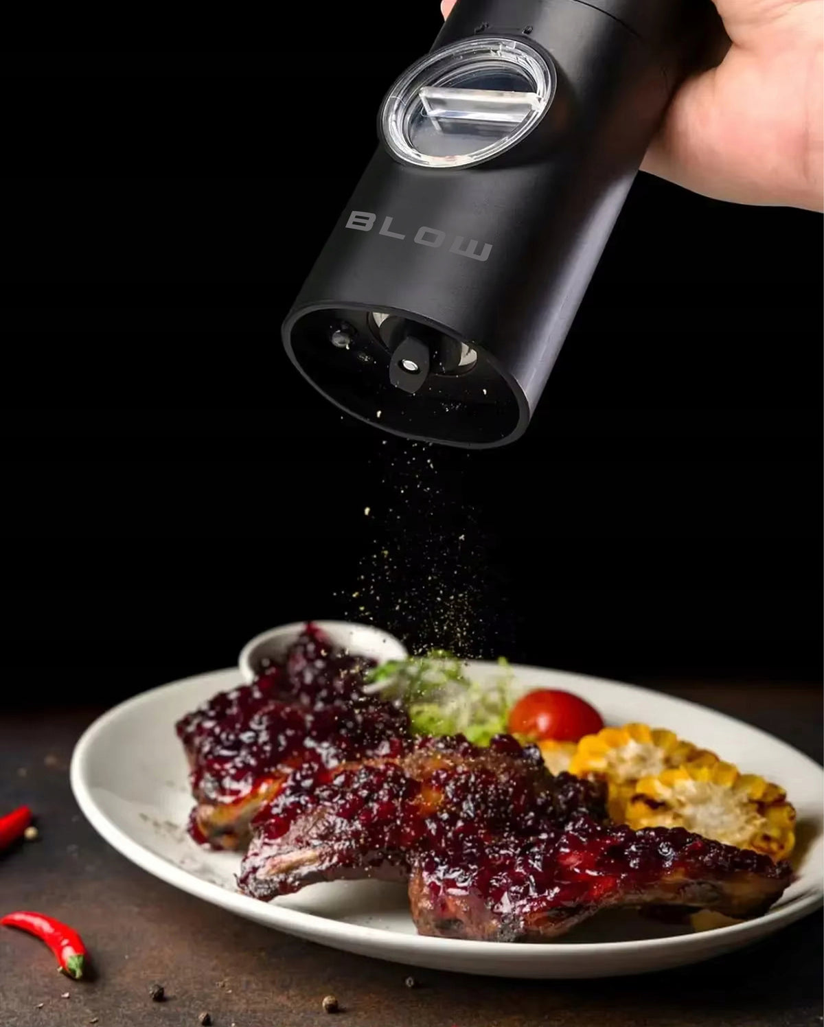 ELECTRIC PEPPER AND SPICE SALT GRINDER BATTERY OPERATED STRONG ADJUSTMENT Manufacturer code 44-597#