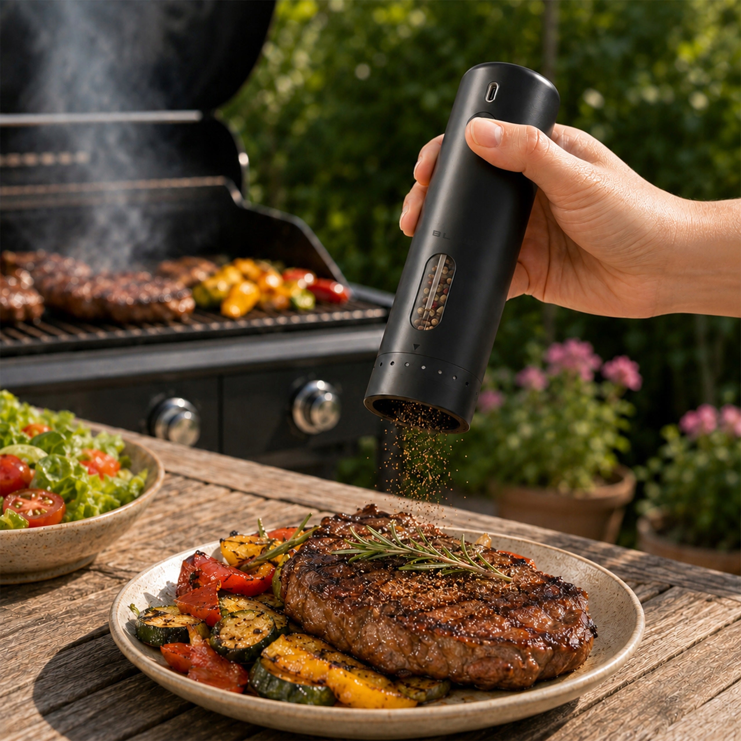 ELECTRIC PEPPER AND SPICE SALT GRINDER CORDLESS USB ADJUSTMENT Manufacturer code 44-599#