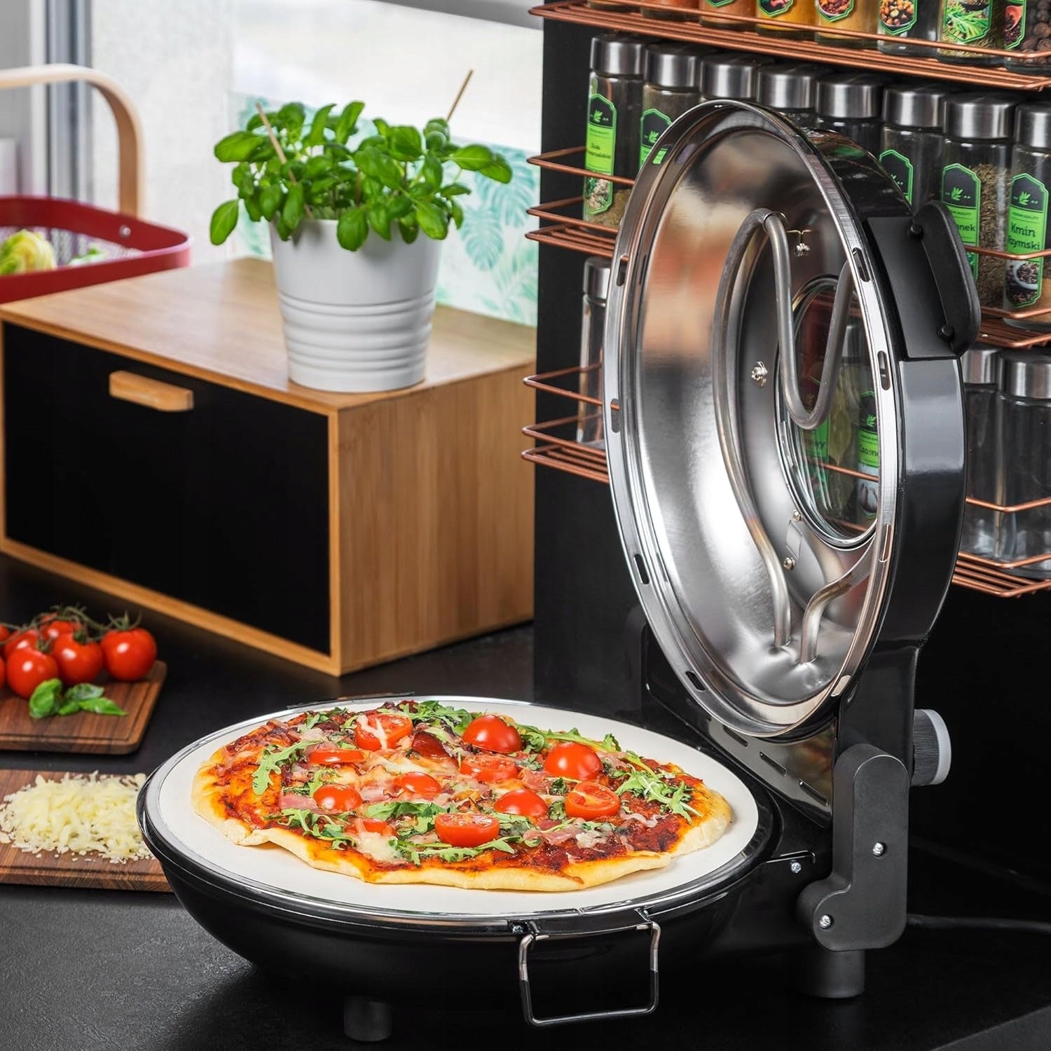 ELECTRIC PIZZA OVEN 1200W 400°C STONE 32CM TEMPERATURE CONTROL Manufacturer code 5906807845026