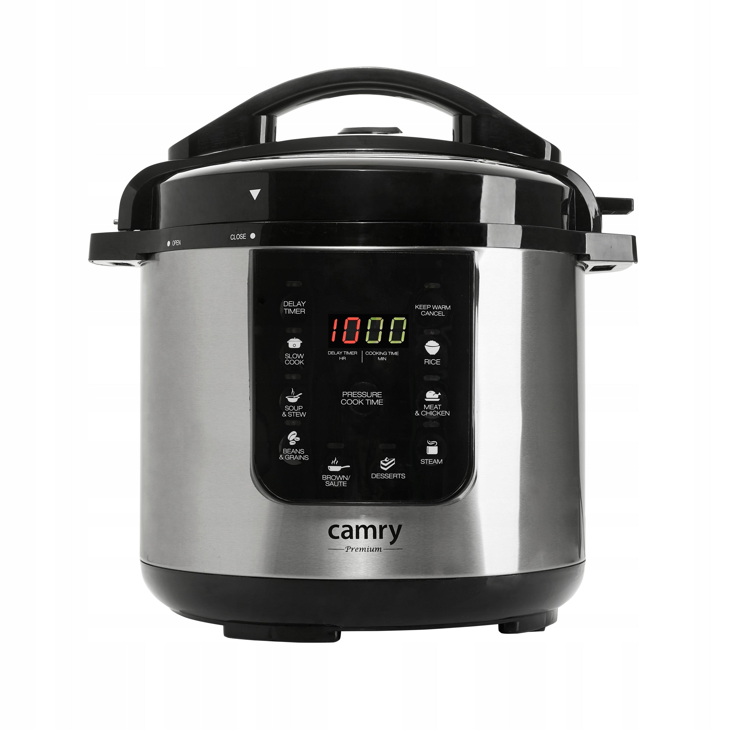 ELECTRIC PRESSURE COOKER 8 AUTOMATIC PRESSURE COOKER PROGRAMS 6L Manufacturer code CR6409
