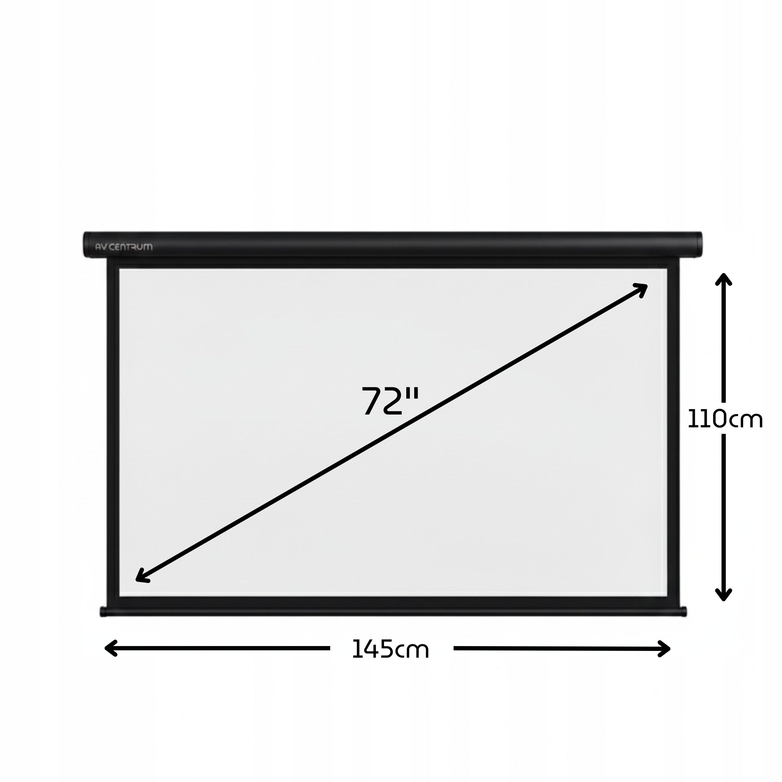 ELECTRIC PROJECTION SCREEN AVC-E145B 72" 145X110 AVCENTRUM BLACK PREMIUM Manufacturer code AVC-E145B