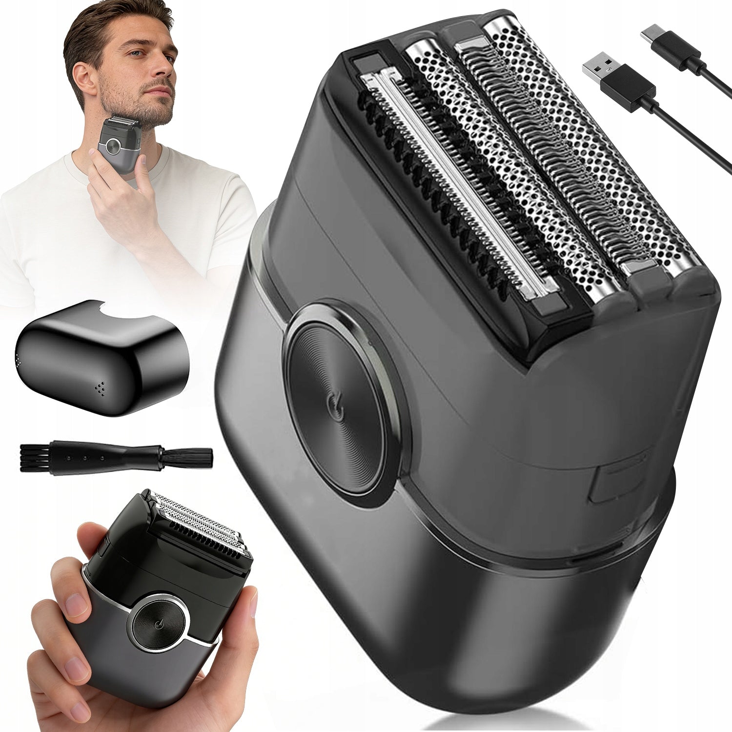 ELECTRIC RAZOR MALE WITH TRAVEL LOCK HD LED 450MAH