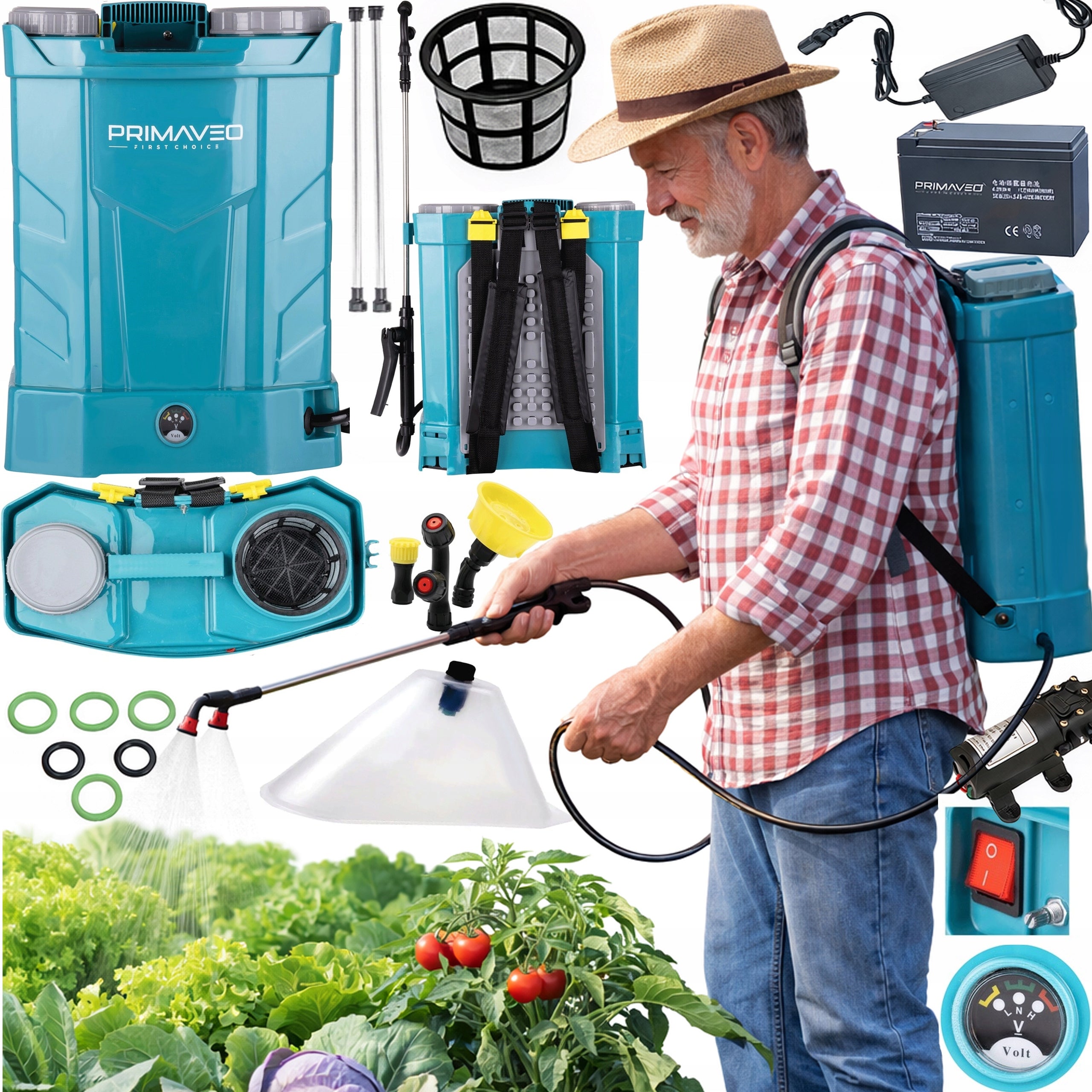 ELECTRIC RECHARGEABLE GARDEN Backpack SPRAYER 16L SET BAT+LOAD Packaging status original