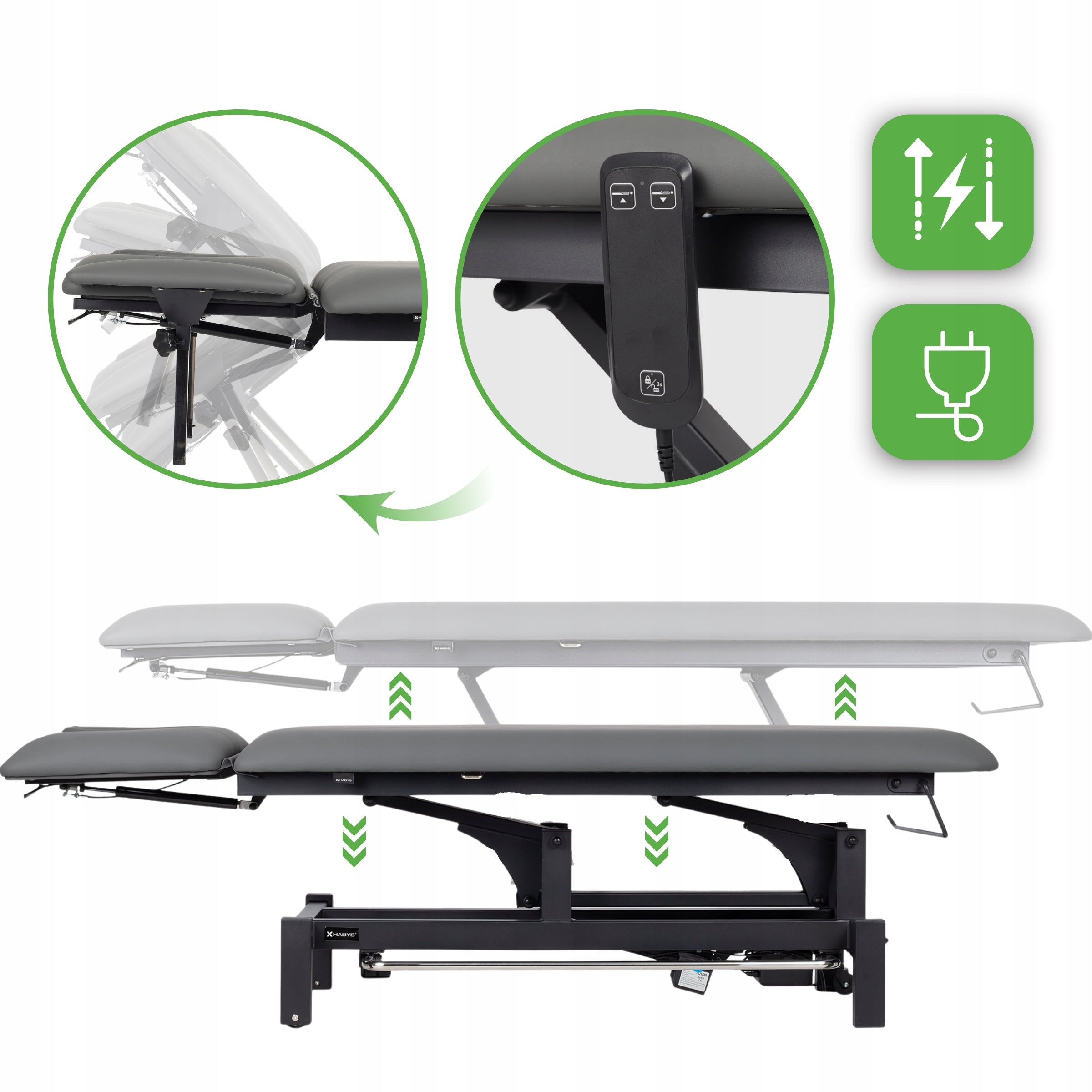 ELECTRIC REHABILITATION TABLE FORTIS 2 ERGO PILOT CONTROL FRAME HABYS Frame material steel