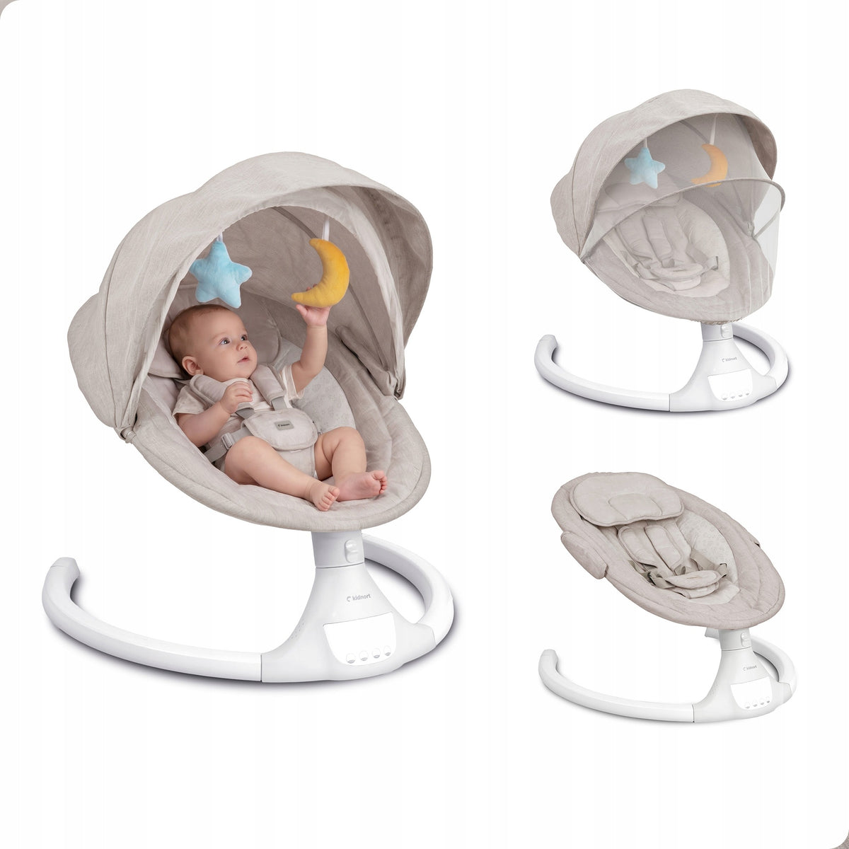 ELECTRIC ROCKER Svaie BEIGE KIDNORT - BLUETOOTH REMOTE CONTROL