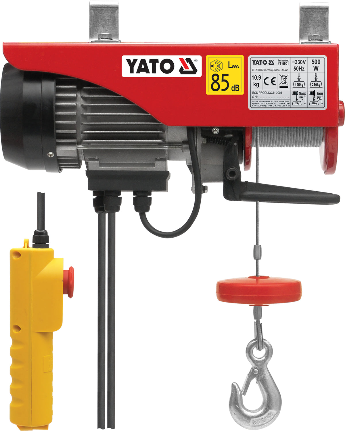 ELECTRIC ROPE WINCH 250kg YATO Manufacturer code YT-5901