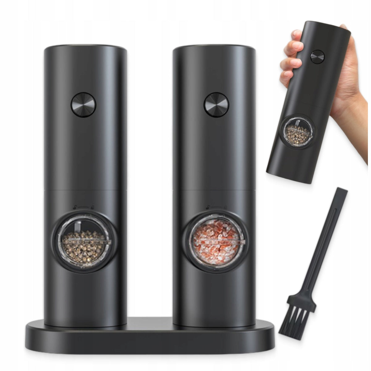 ELECTRIC SALT AND PEPPER GRINDER SET 2 PCS CERAMIC HEATER