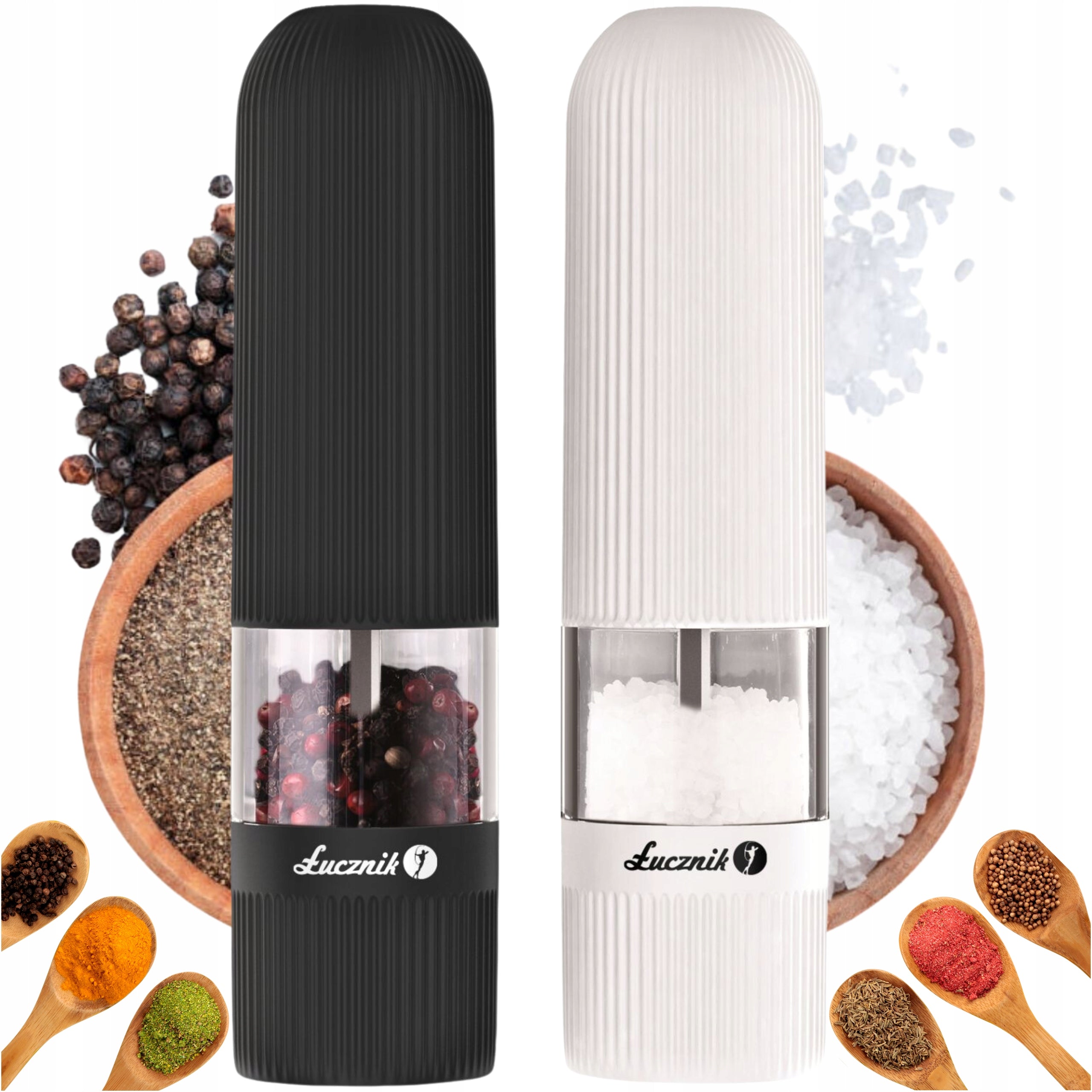 ELECTRIC SALT AND PEPPER GRINDER SPICES GRINDING ADJUSTMENT SET x2