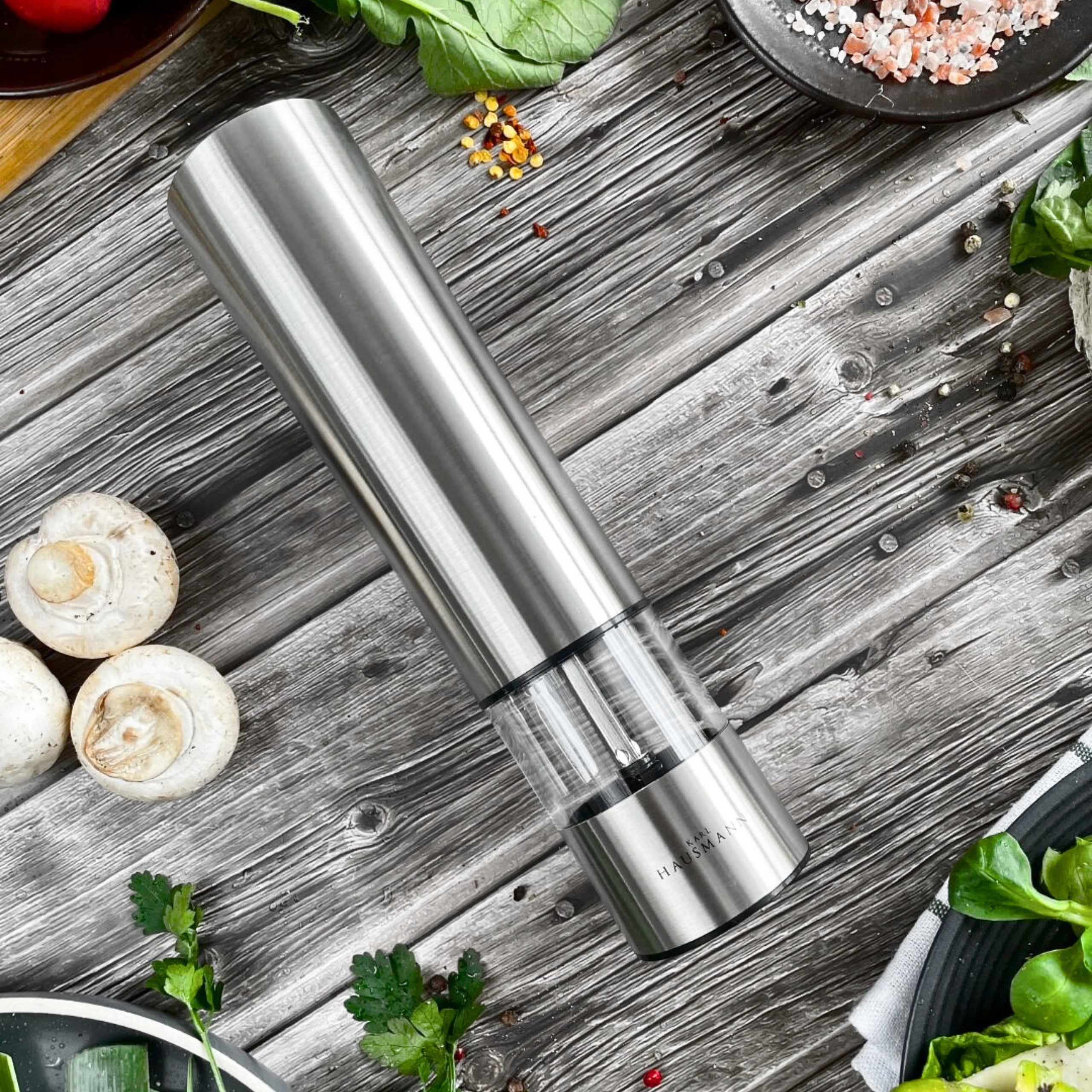 ELECTRIC SALT AND PEPPER GRINDER STEEL STRONG GRINDER KARL HAUSMANN Manufacturer code 5907564503853