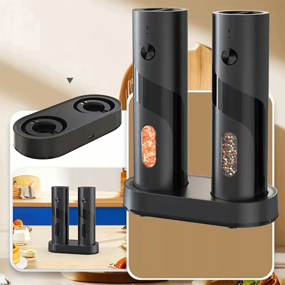 ELECTRIC SALT PEPPER GRINDER SET OF 2 AUTOMATIC WITH STAND Manufacturer code ZERR