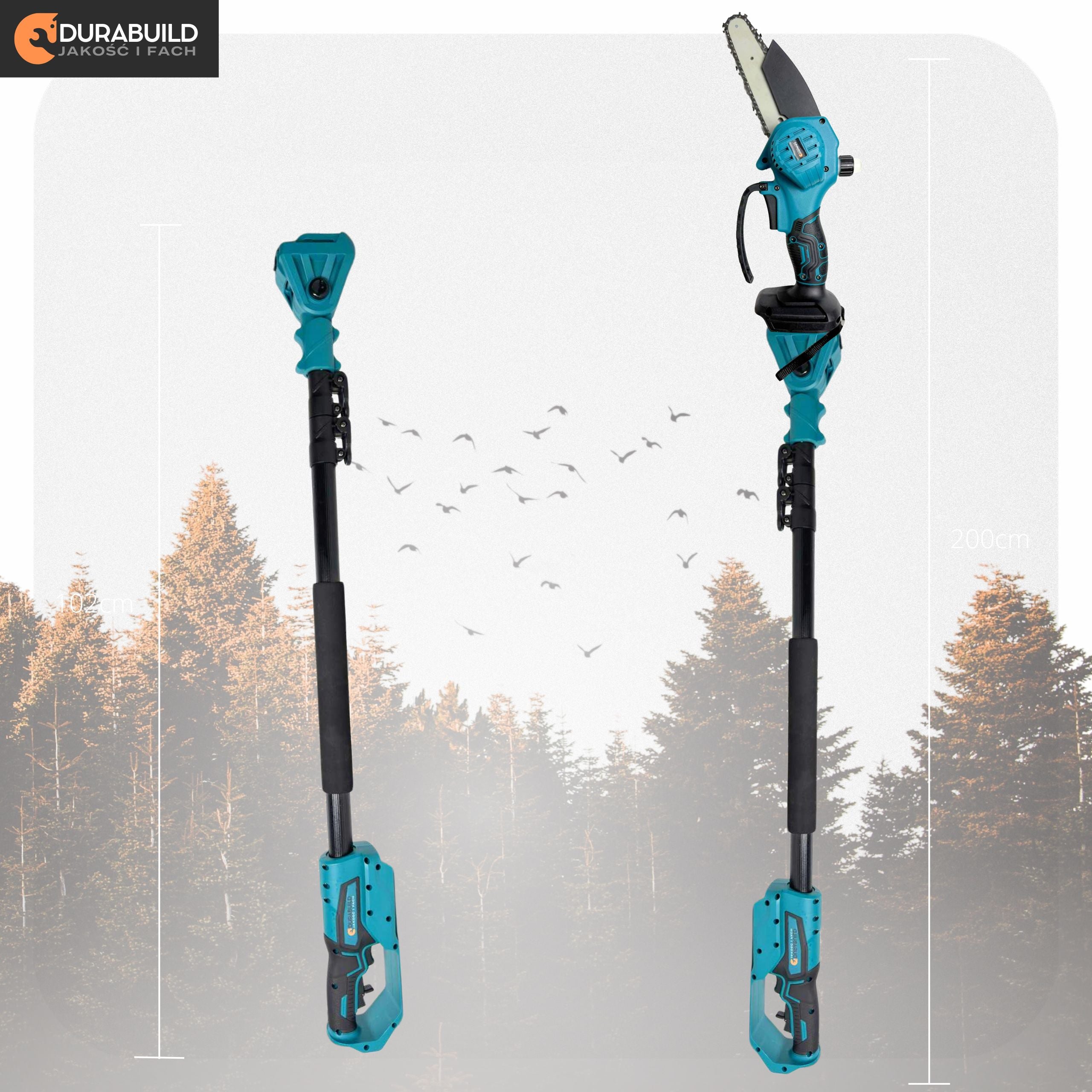 ELECTRIC SAW WITH ROTARY BOOM 2M FOR TREES CHAINS 6" 4" Manufacturer code Piła elektryczna z obrotowym wysięgnikiem