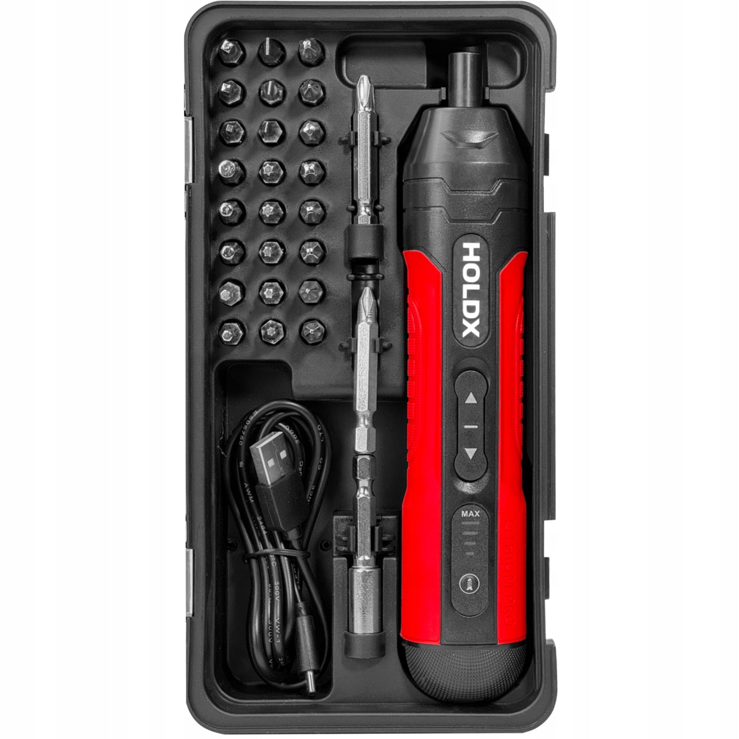 ELECTRIC SCREWDRIVER HOLDX 27 ELEMENTS STRONG PRECISION Packaging status original