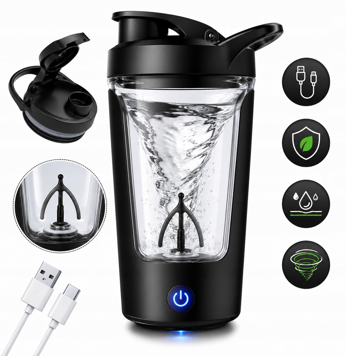ELECTRIC SHAKER PROTEIN SUPPLEMENTS FOR GYM 450ML PORTABLE SHAKER