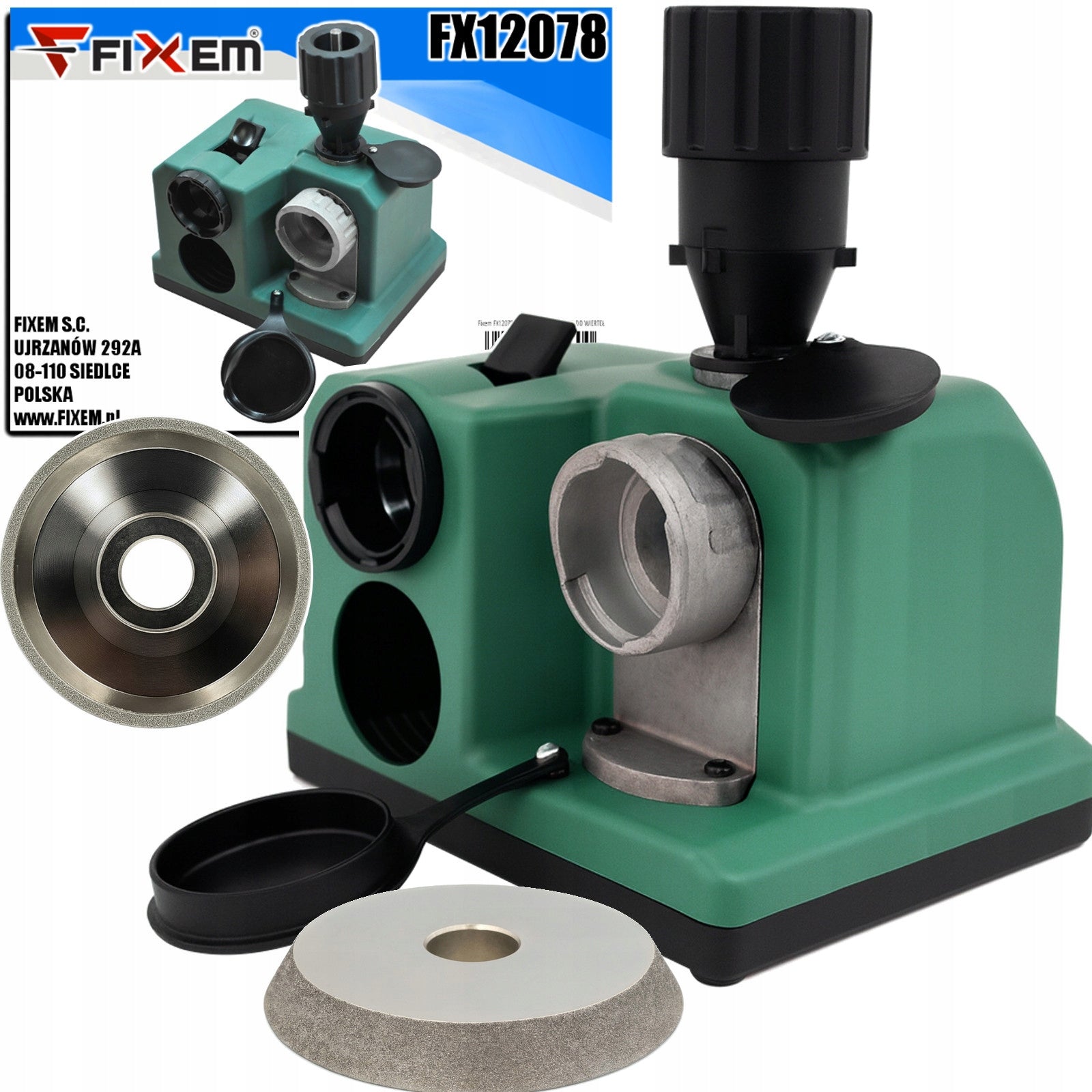ELECTRIC SHARPENER FOR SHARPENING DRILLS 3-13 mm 2 DISCS