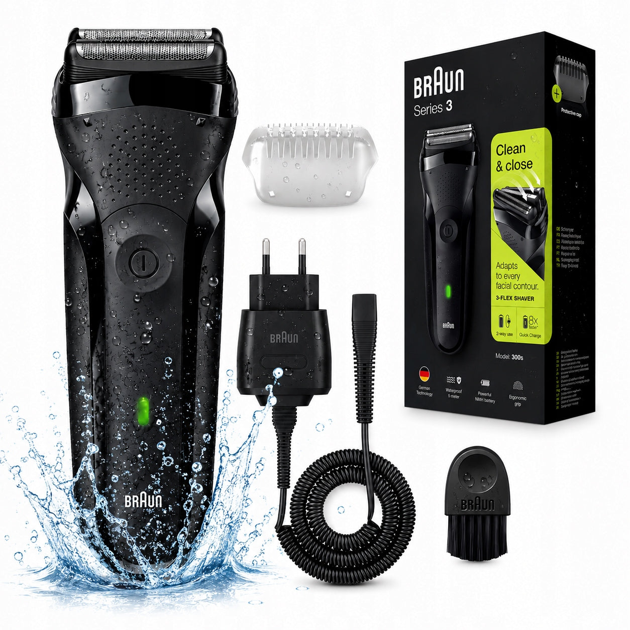 ELECTRIC SHAVER BRAUN RAZOR FOR BEARD AND FACIAL HAIR MEN
