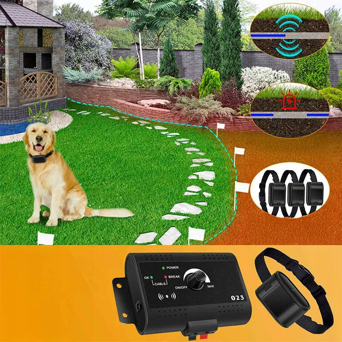 ELECTRIC SHEPHERD DOG COLLAR FOR TRAINING 200M FENCE Manufacturer code KOJEC ANTYSZCZEKOWA MATERIAŁOWA SZKOLENIOWA
