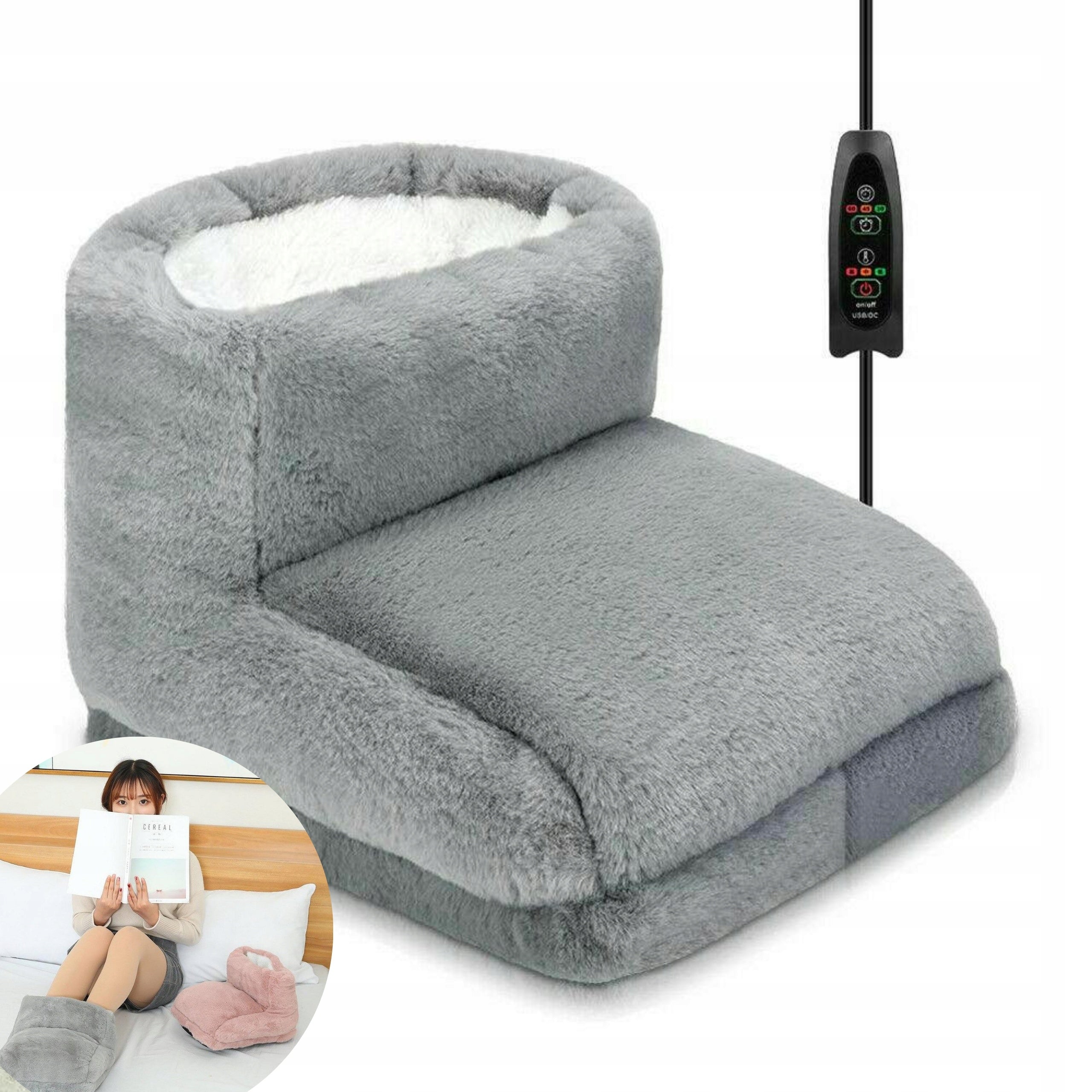 ELECTRIC SHOE LEG WARMER SOFT WARMER 4 LEVELS REMOTE CONTROL 24W Medical device no