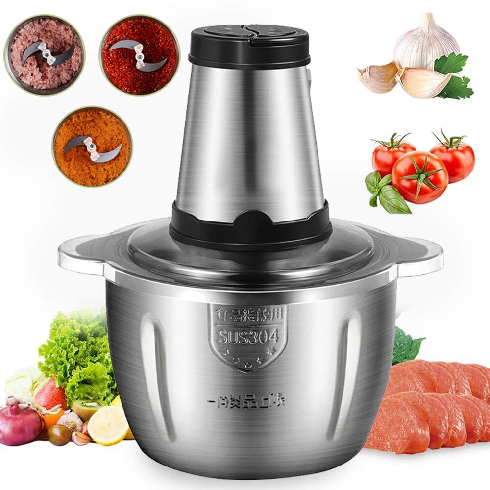 ELECTRIC SHREDDER 2000ML FOR FRUIT VEGETABLES MEAT REINFORCED BLADE Packaging status original