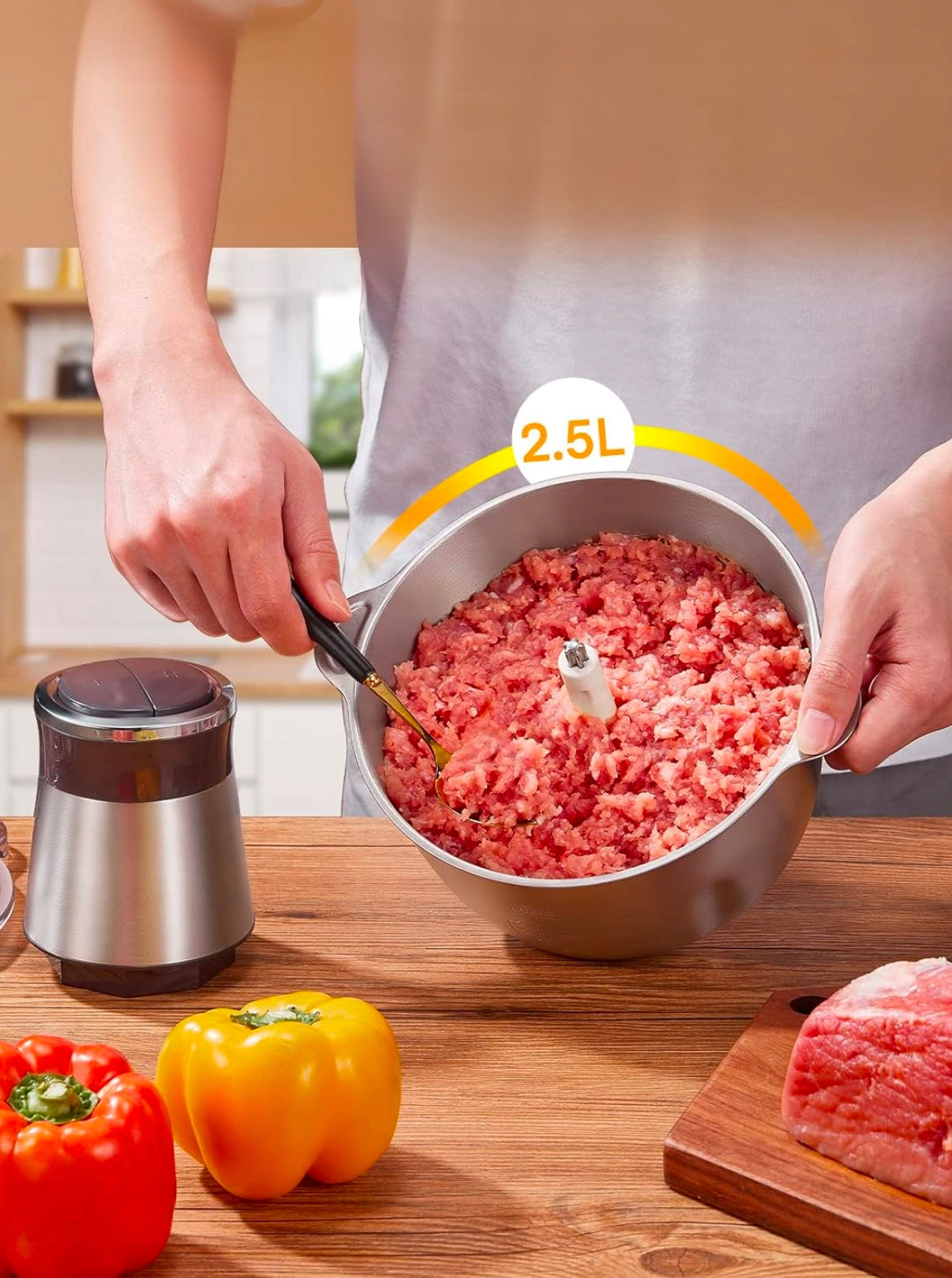 ELECTRIC SHREDDER 350W 2,5L STAINLESS STEEL KITCHEN CHOPPER Brand no brand