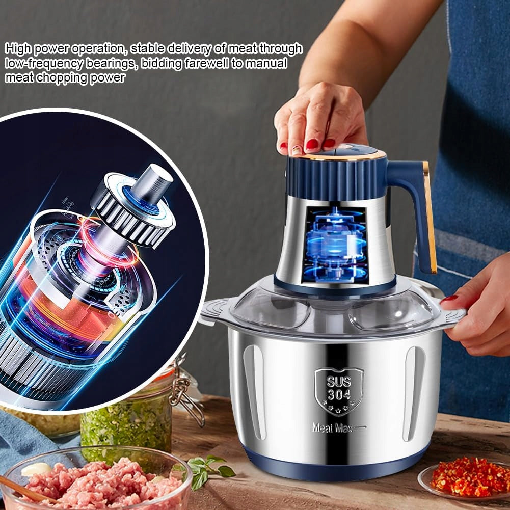 ELECTRIC SHREDDER 5L, 500W, STEEL, 6 BLADES - FOR MEAT AND VEGETABLES Dominant color beige