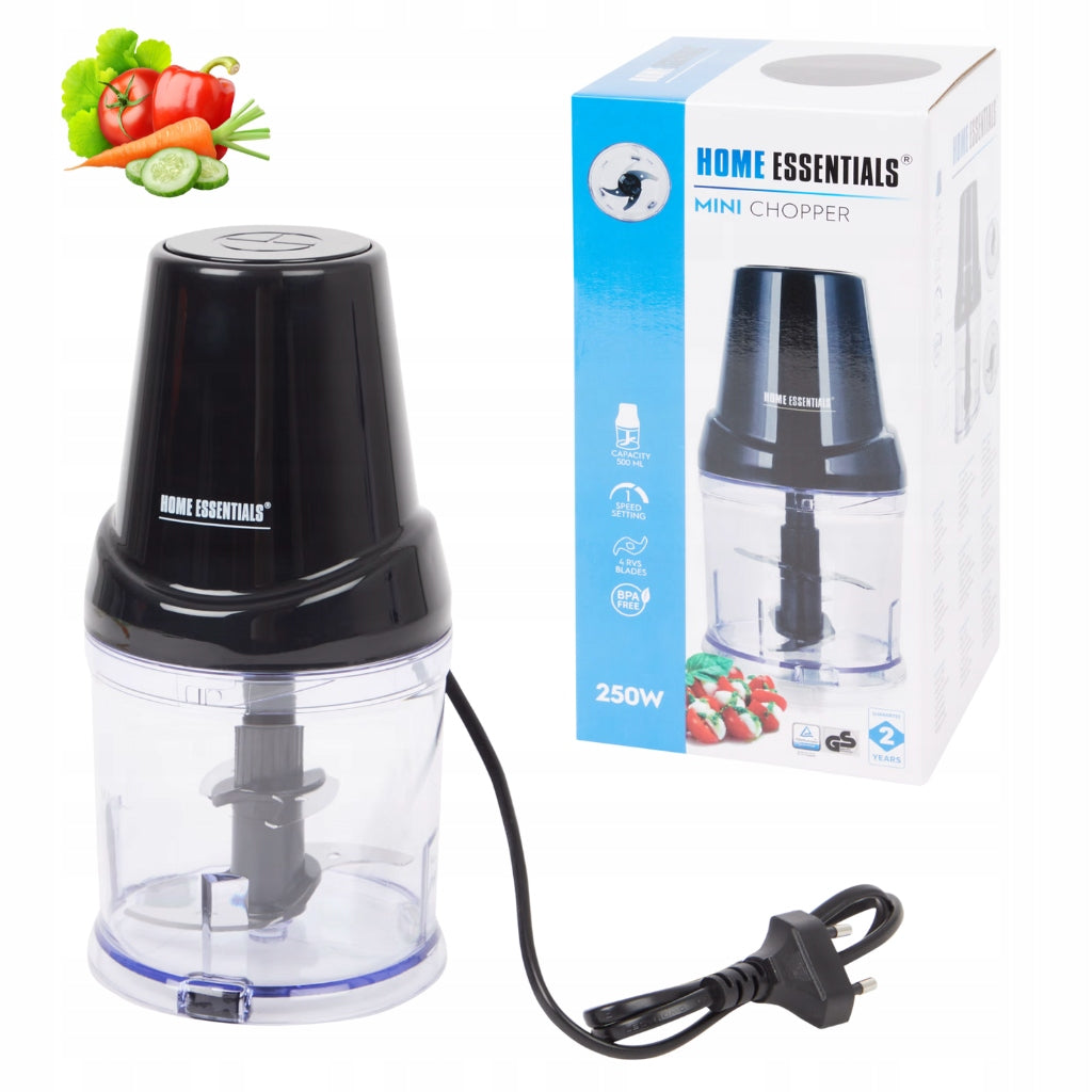 ELECTRIC SHREDDER BLACK KITCHEN BLENDER FOOD CHOPPER 500 ml