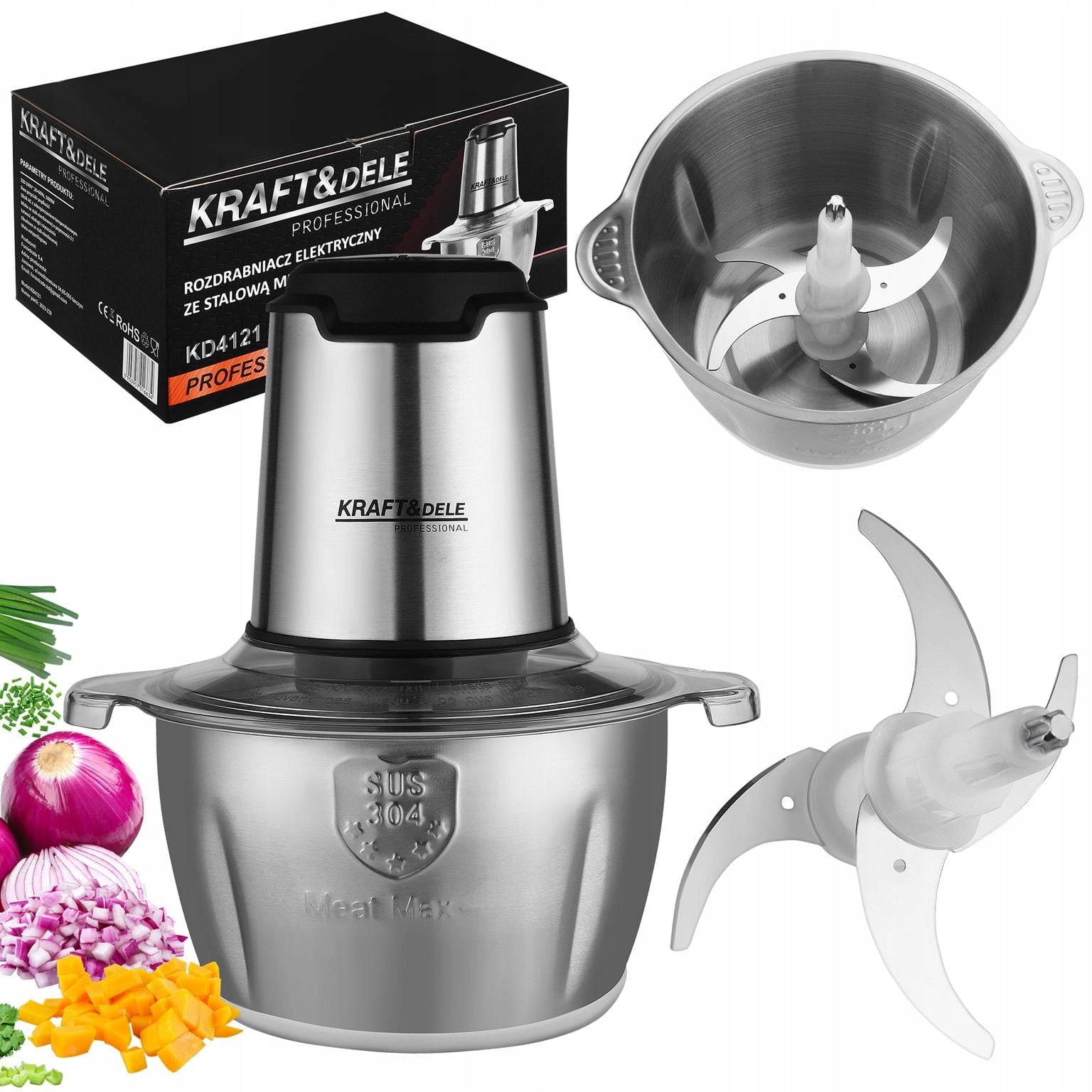 ELECTRIC SHREDDER FOR MEAT AND VEGETABLES 2L KD4121 KRAFT&DELE Brand no brand