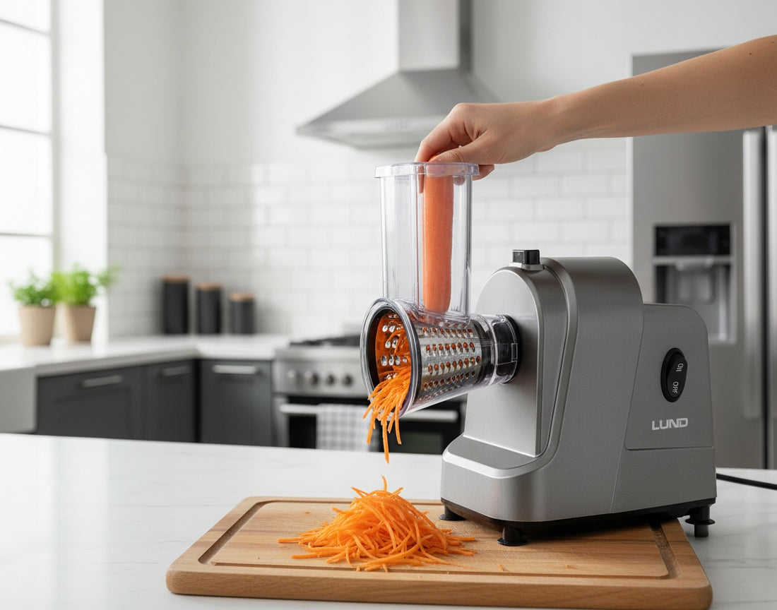 ELECTRIC SHREDDER LUND FOR VEGETABLES 250W 5 STAINLESS STEEL BLADES Brand Lund